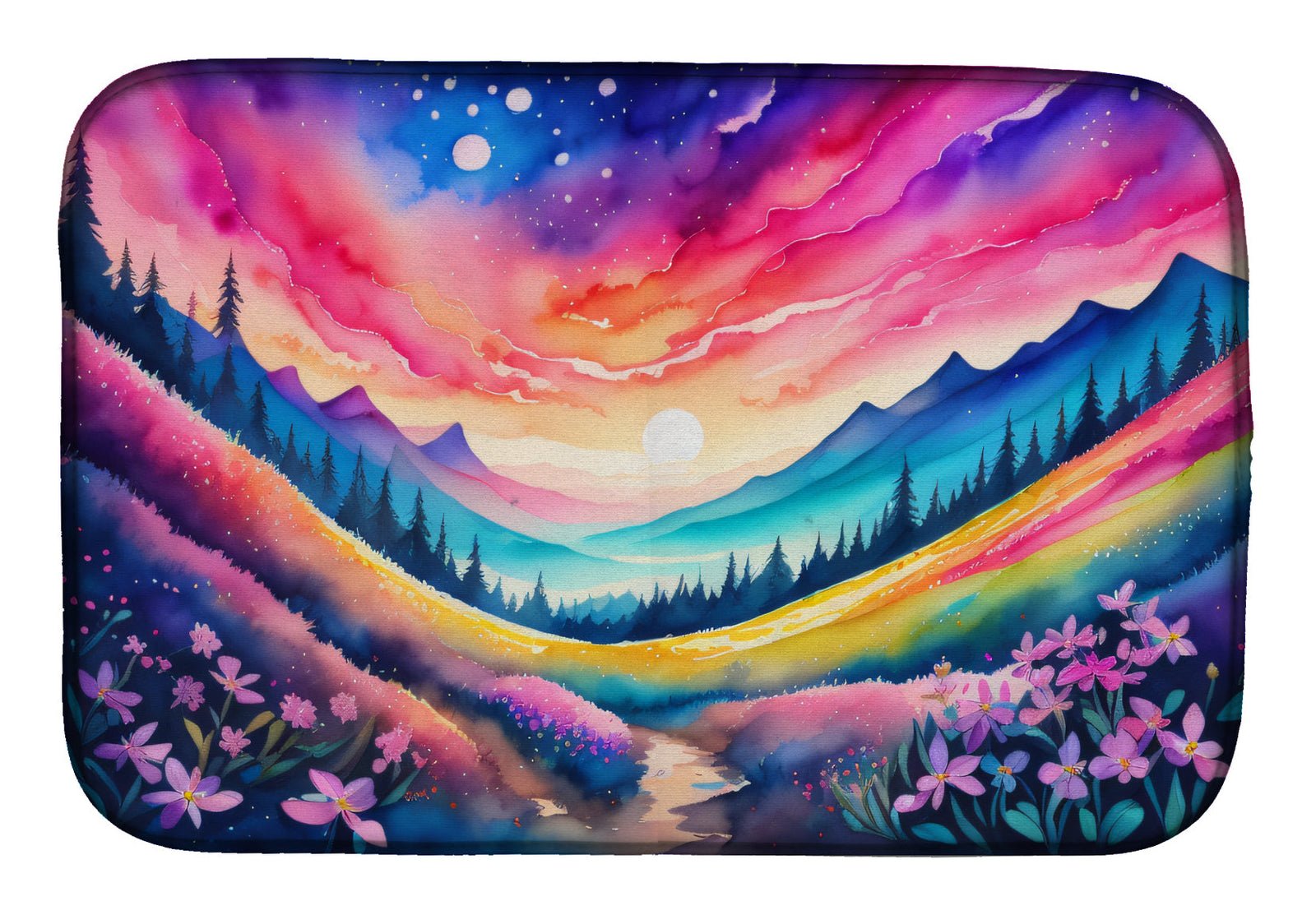 Caroline's Treasures Phlox in Color Dish Drying Mat