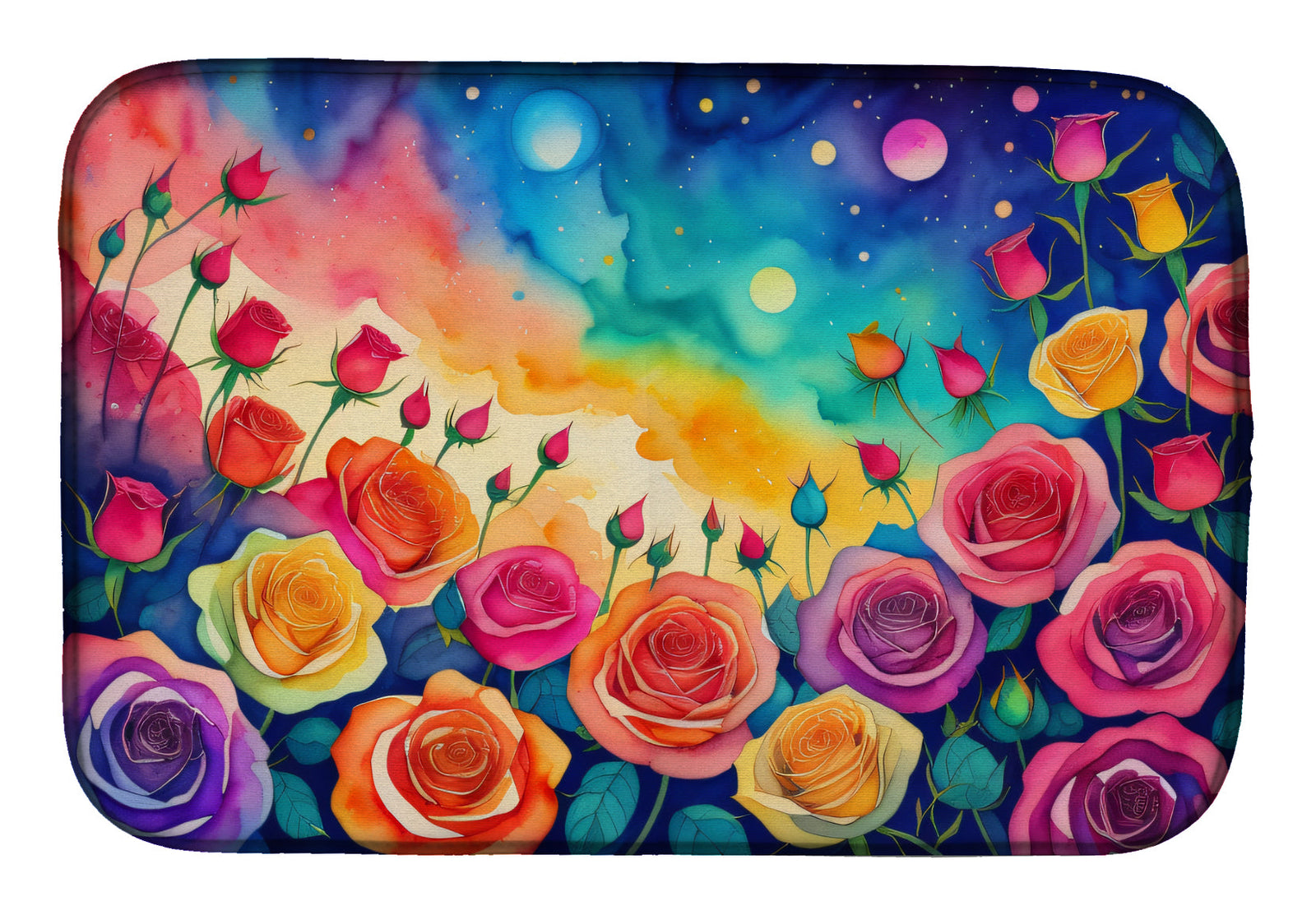 Caroline's Treasures Roses in Color Dish Drying Mat