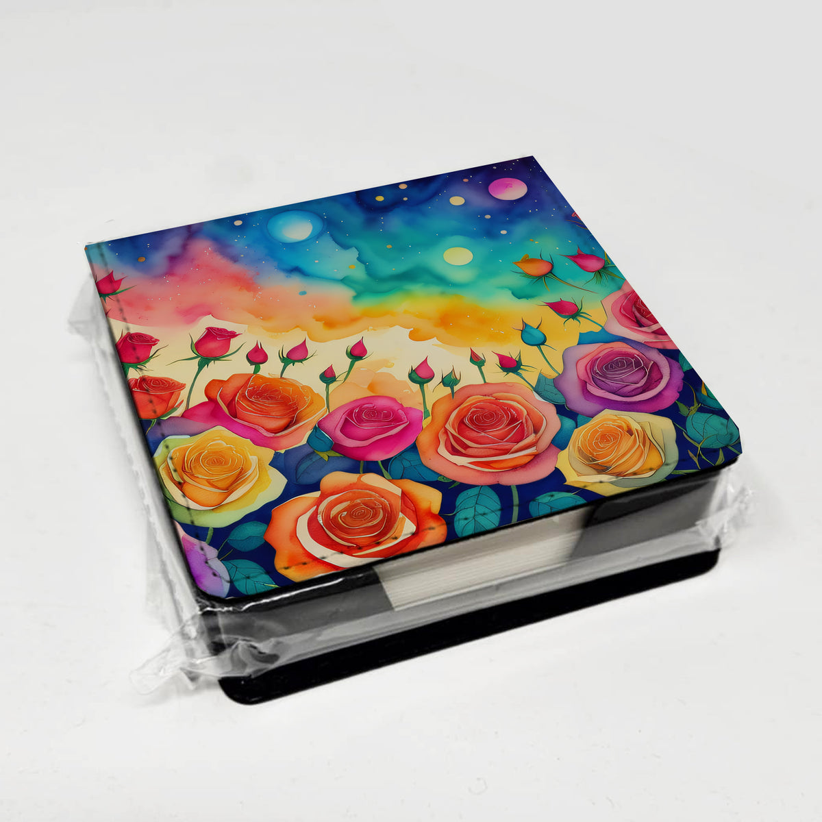 Caroline's Treasures Roses in Color PU Leather Note Paper Holder