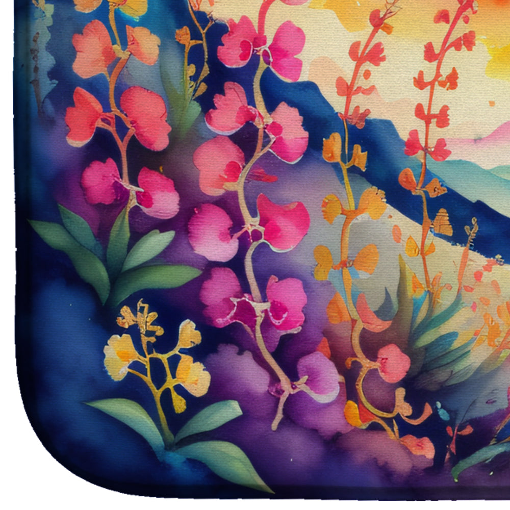 Caroline's Treasures Snapdragon in Color Dish Drying Mat