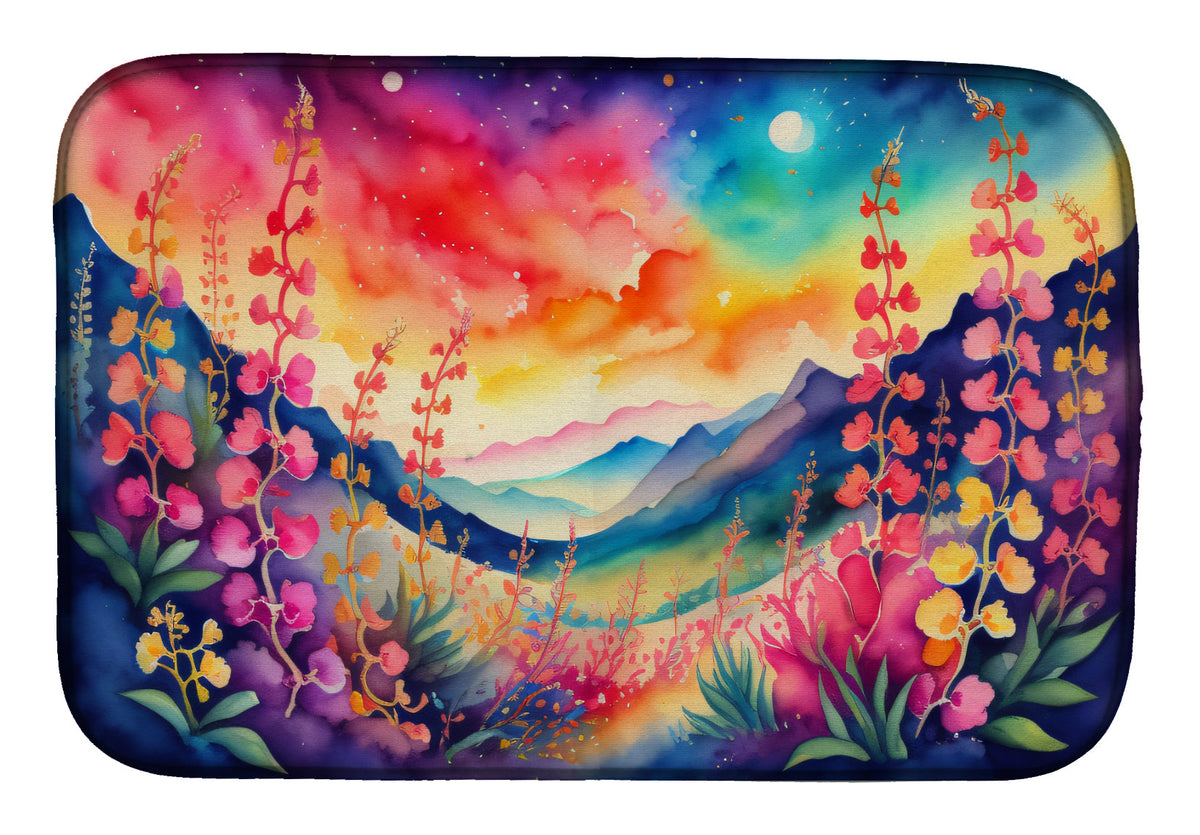 Caroline's Treasures Snapdragon in Color Dish Drying Mat