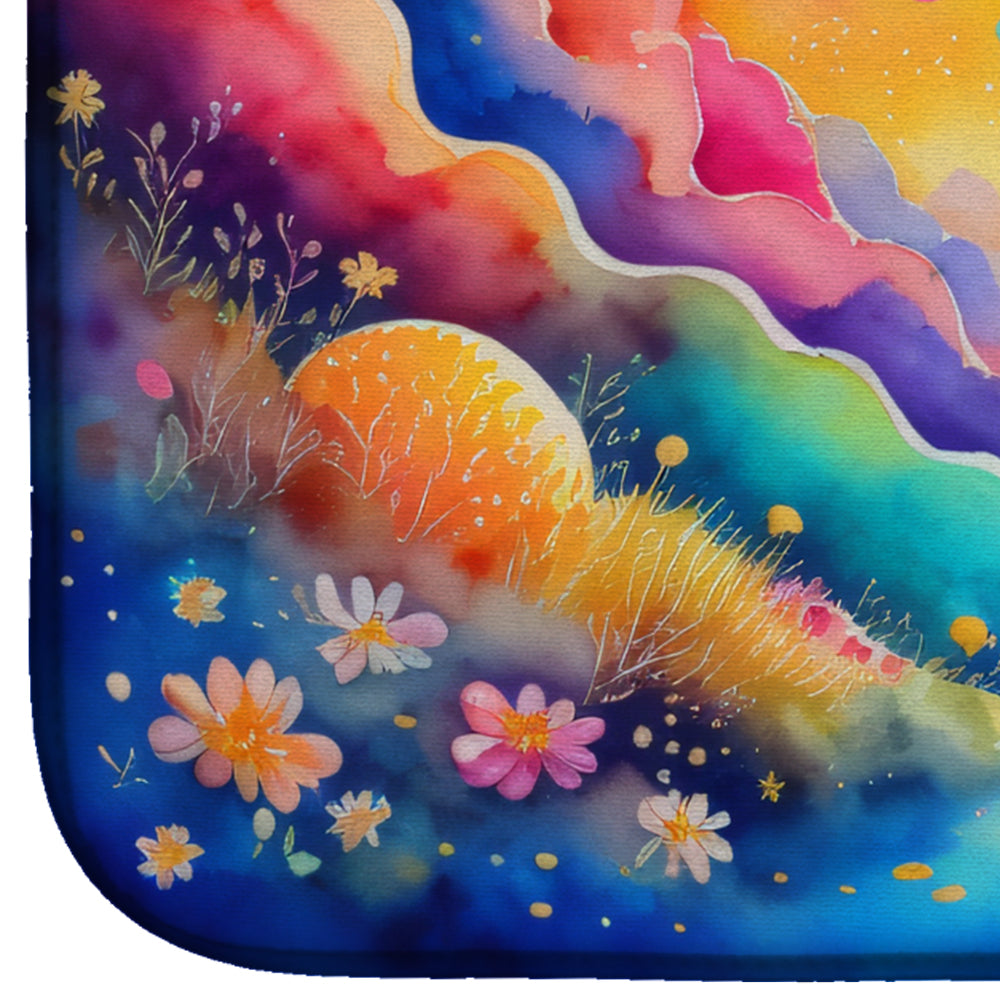 Caroline's Treasures Stock, or Gillyflower in Color Dish Drying Mat