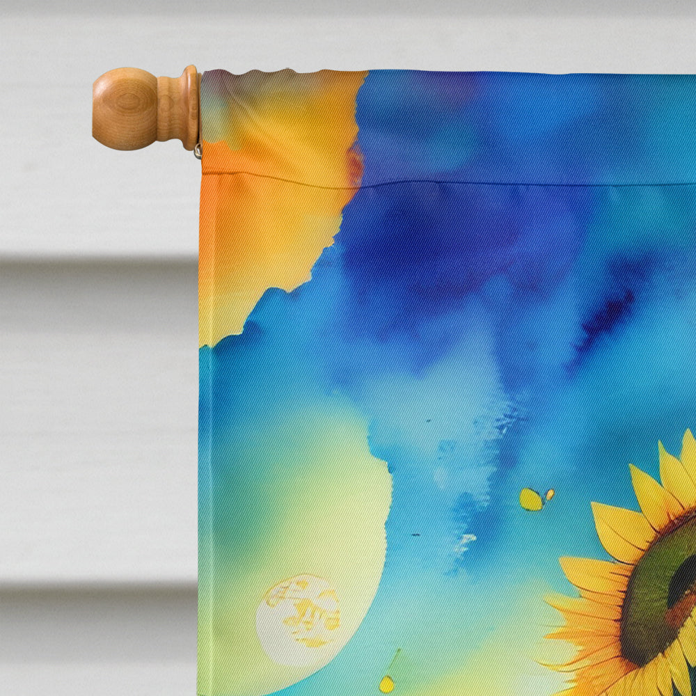 Sunflowers in Color House Flag