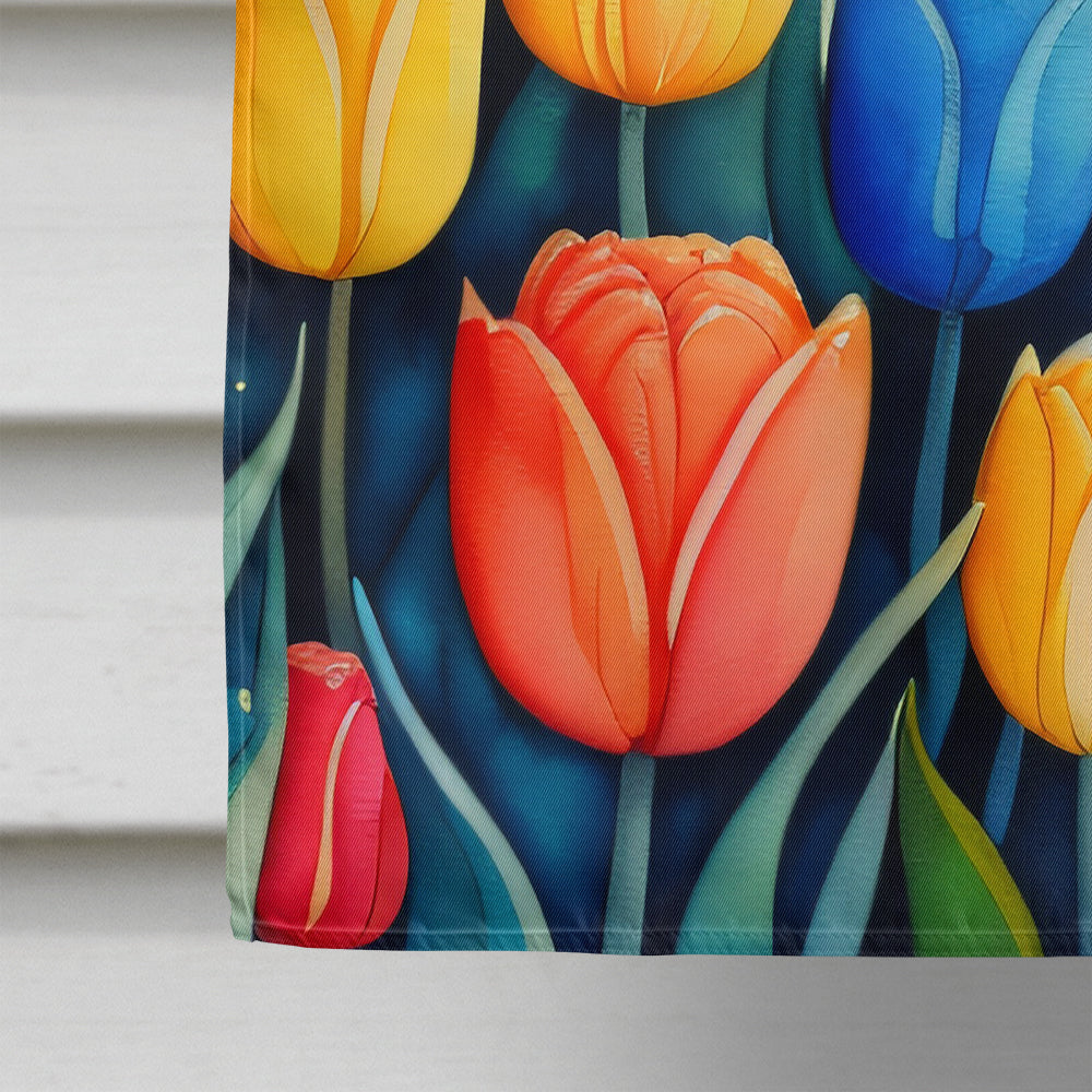 Tulips in Color House Flag