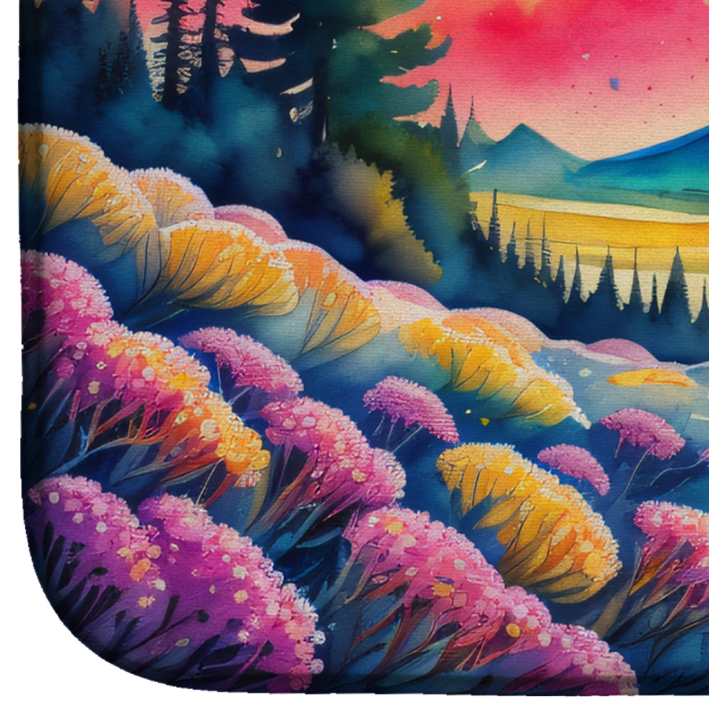 Caroline's Treasures Yarrow in Color Dish Drying Mat