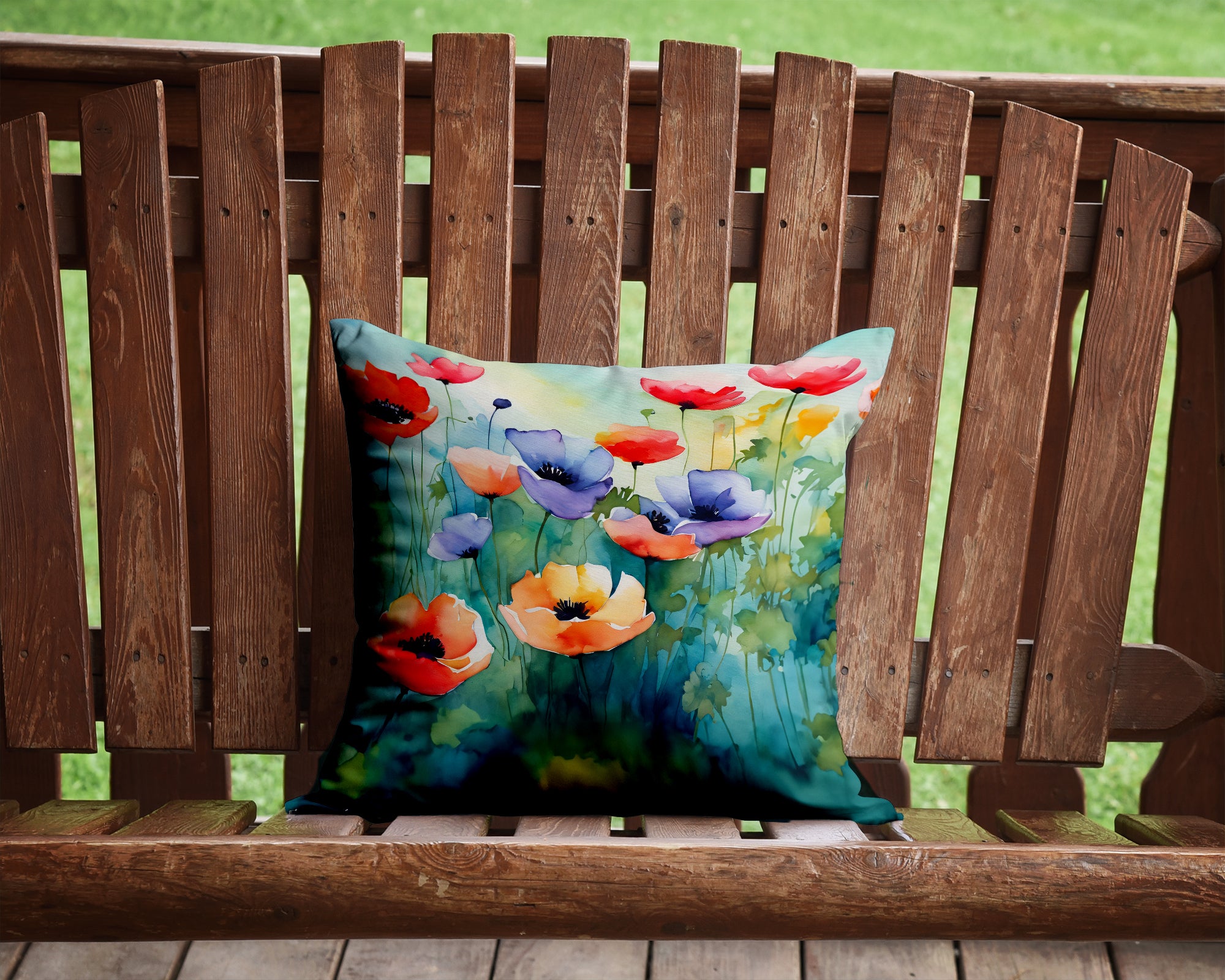 Buy this Anemones in Watercolor Throw Pillow