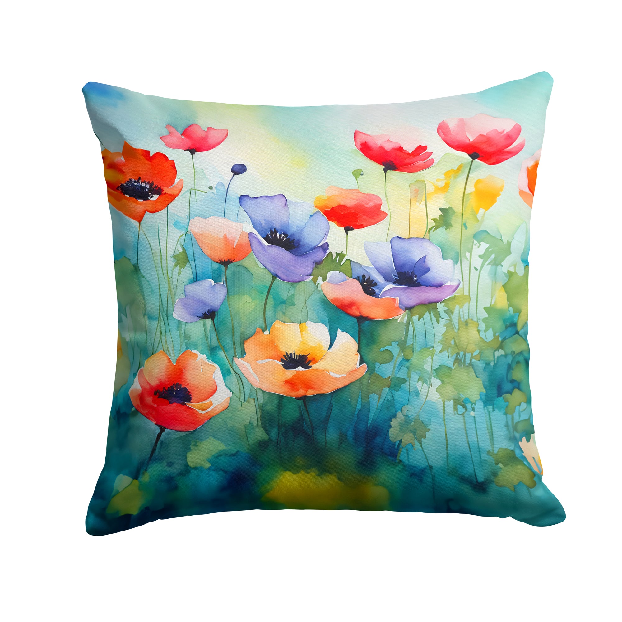 Buy this Anemones in Watercolor Throw Pillow