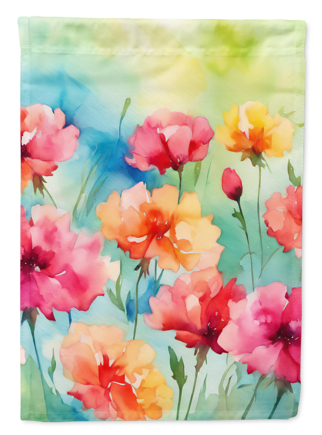 Buy this Carnations in Watercolor House Flag