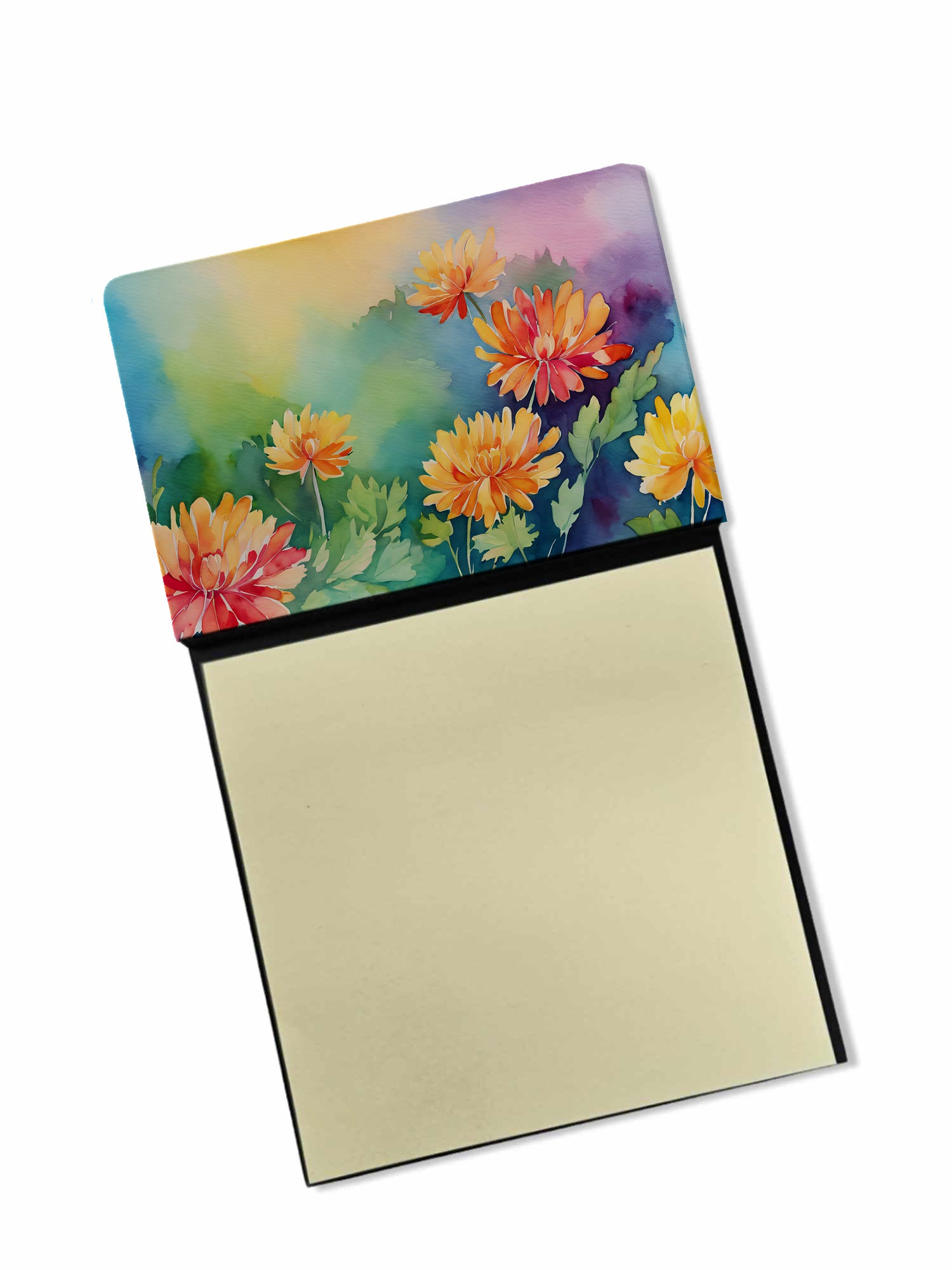 Buy this Chrysanthemums in Watercolor Sticky Note Holder