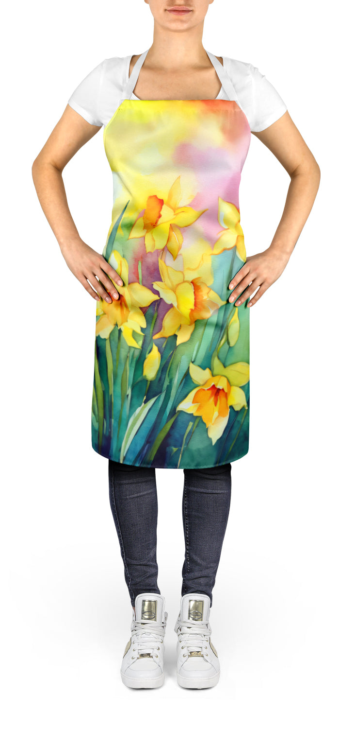 Daffodils in Watercolor Apron