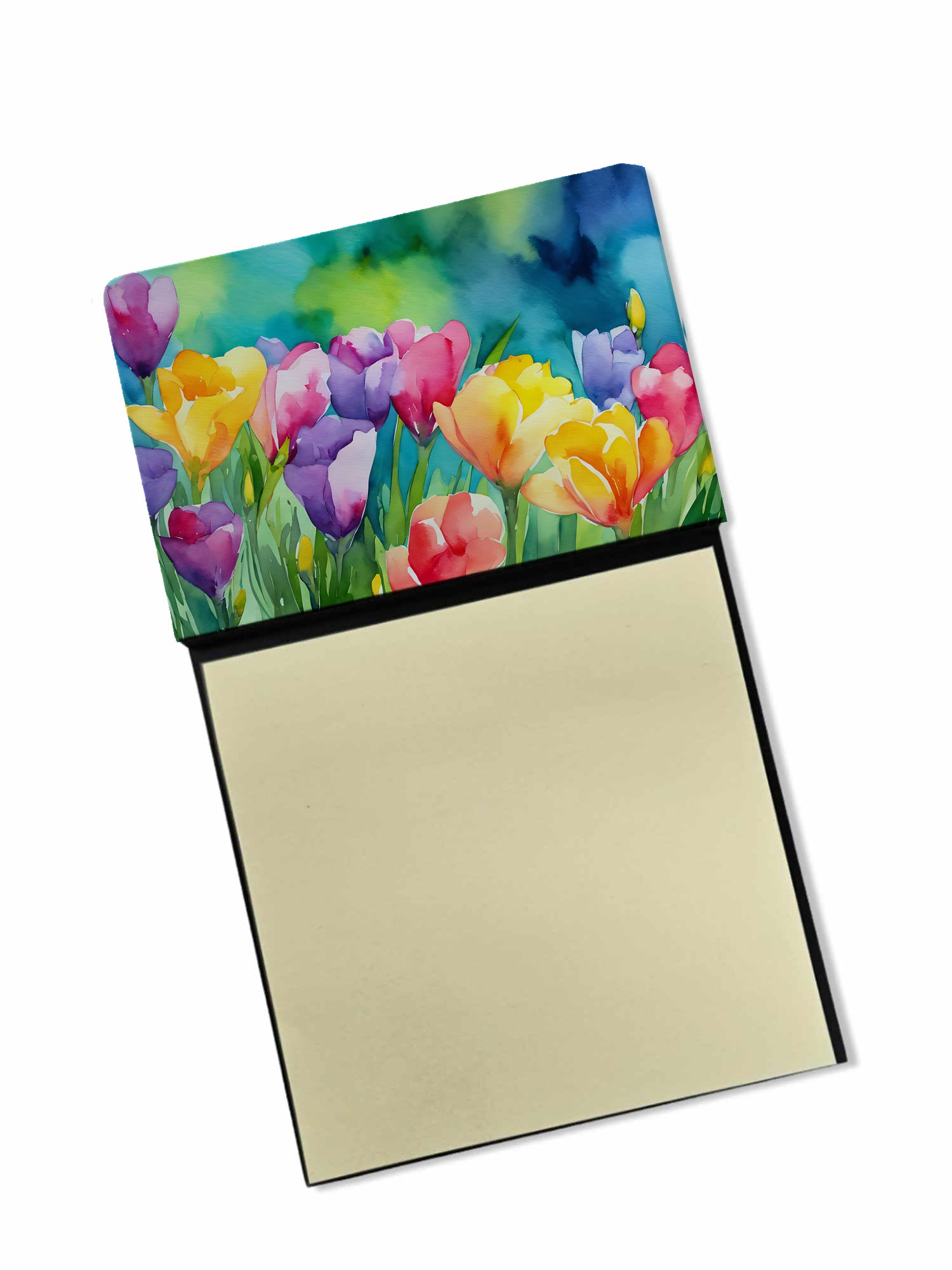 Buy this Freesias in Watercolor Sticky Note Holder