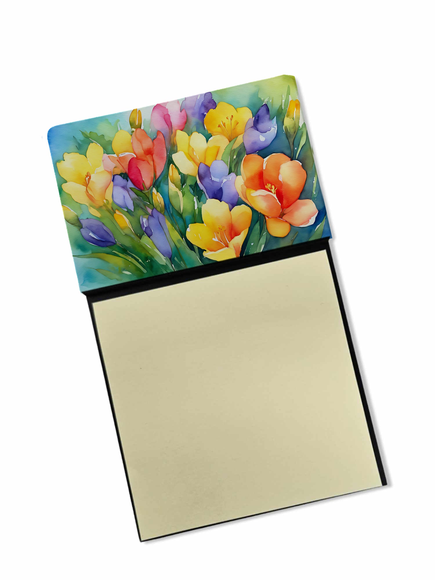Buy this Freesias in Watercolor Sticky Note Holder