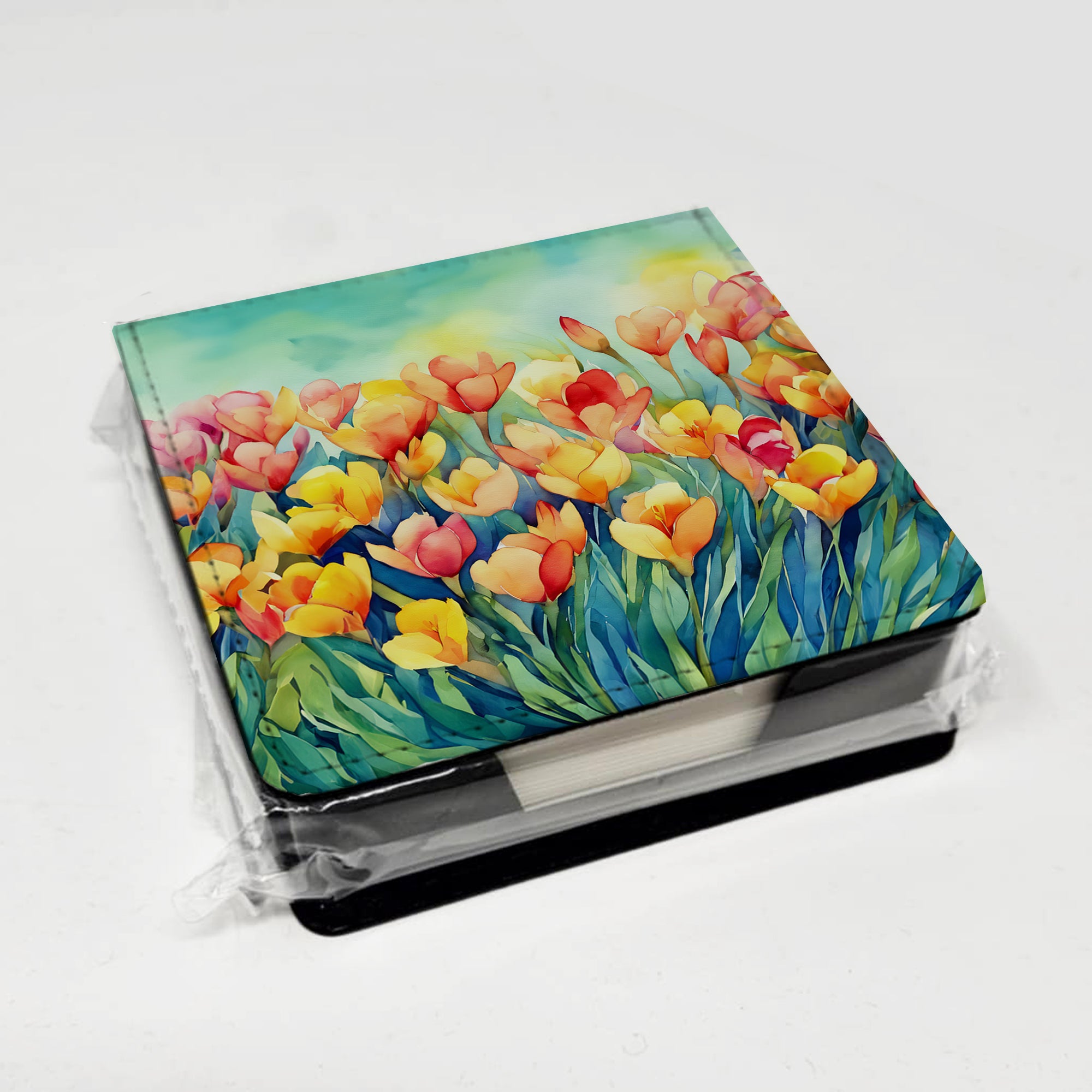 Caroline's Treasures Freesias in Watercolor PU Leather Note Paper Holder