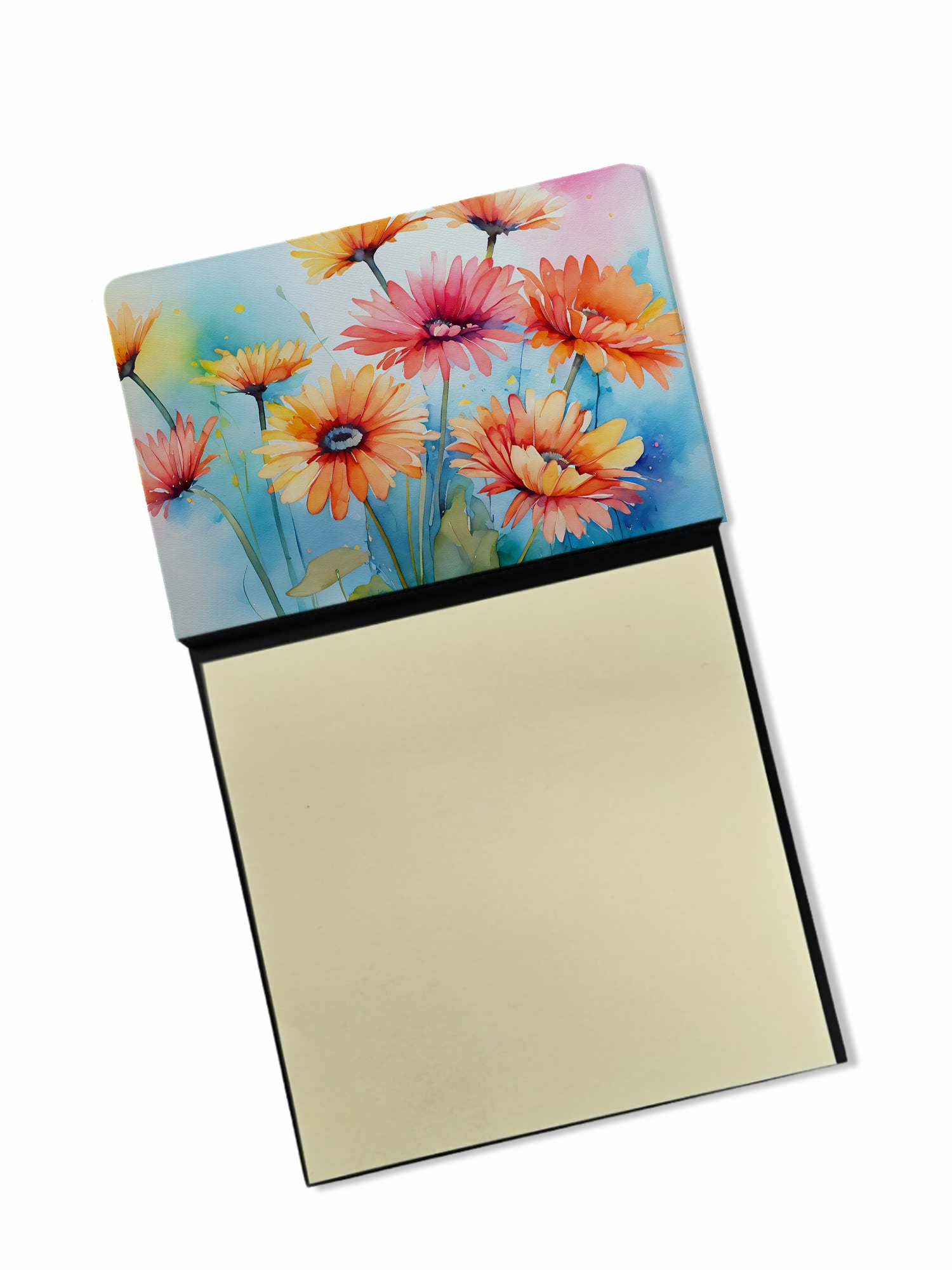 Buy this Gerbera Daisies in Watercolor Sticky Note Holder