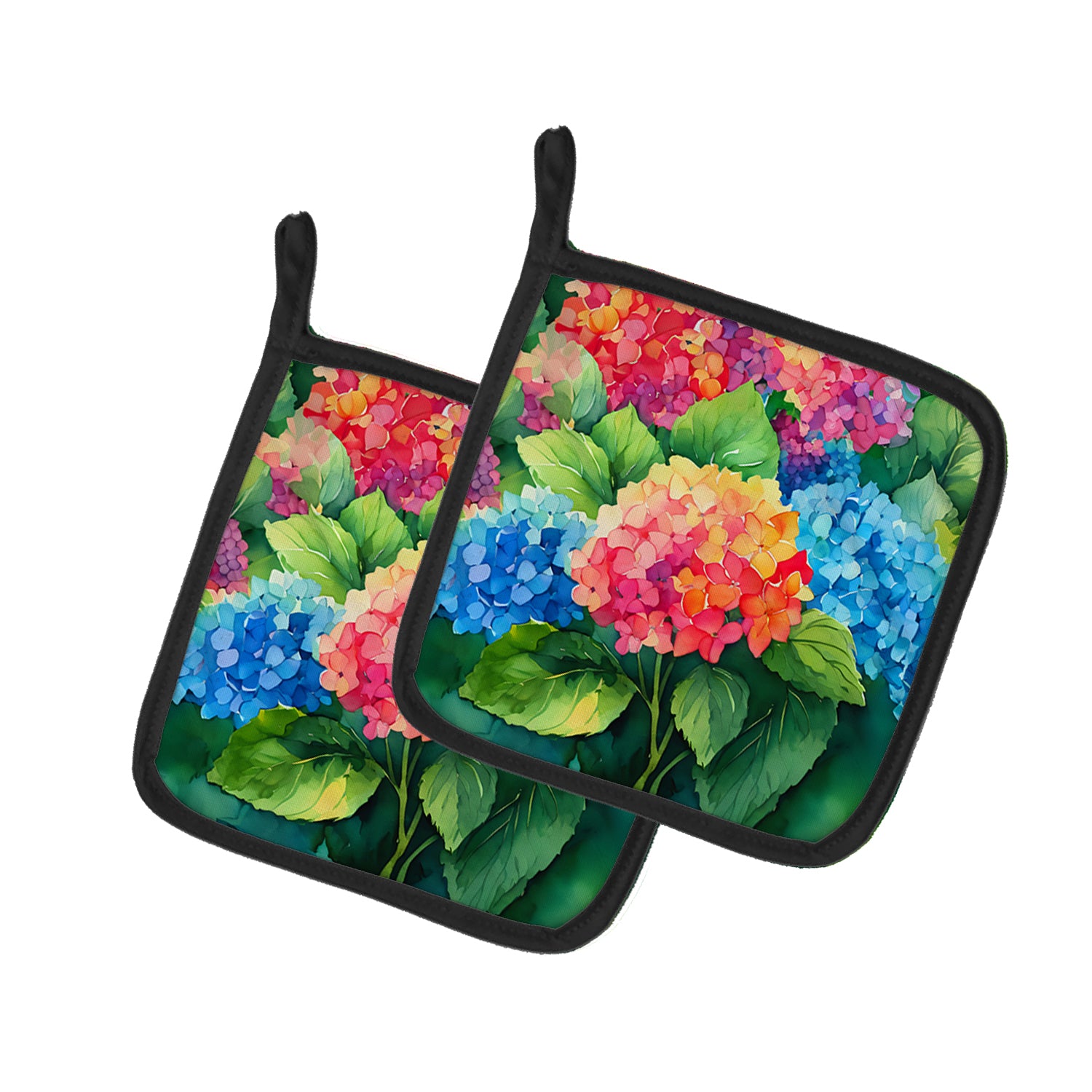 Buy this Hydrangeas in Watercolor Pair of Pot Holders