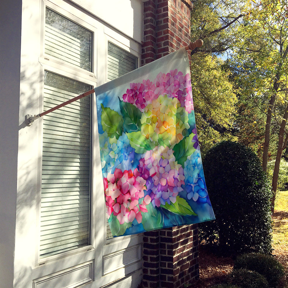 Buy this Hydrangeas in Watercolor House Flag