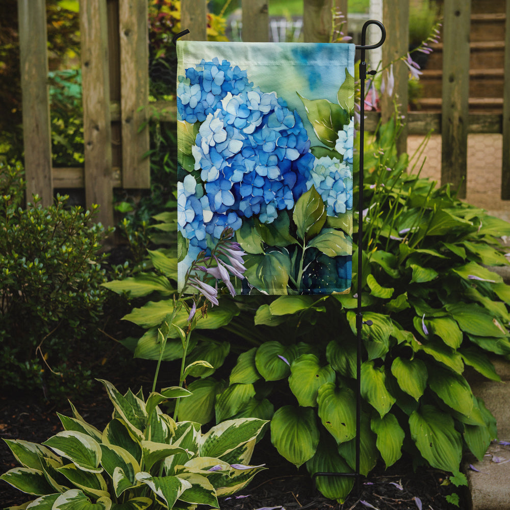 Caroline's Treasures Hydrangeas in Watercolor Garden Flag – Outdoor Decorative Yard Flag