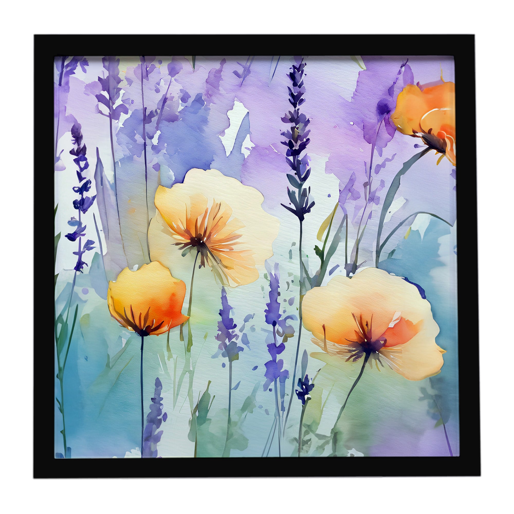 Caroline's Treasures Lavender in Watercolor Framed Metal Print