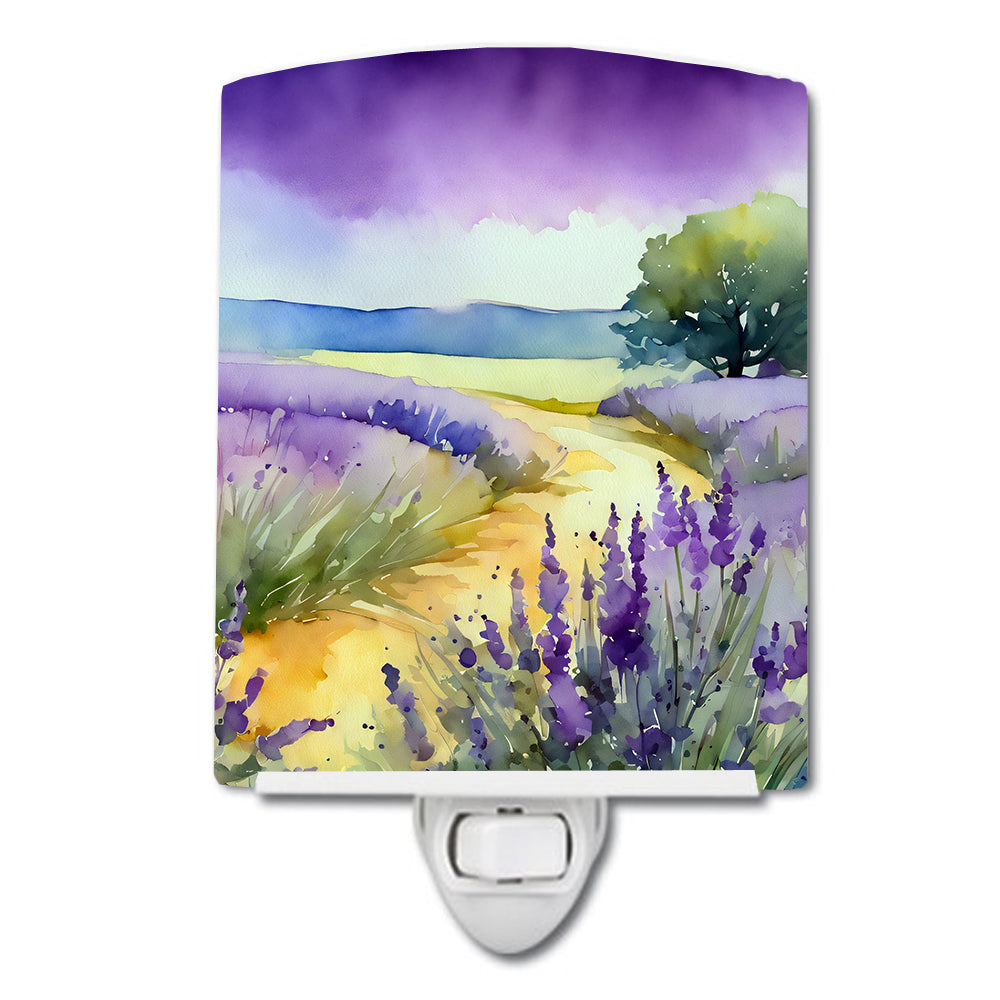 Buy this Lavender in Watercolor Ceramic Night Light