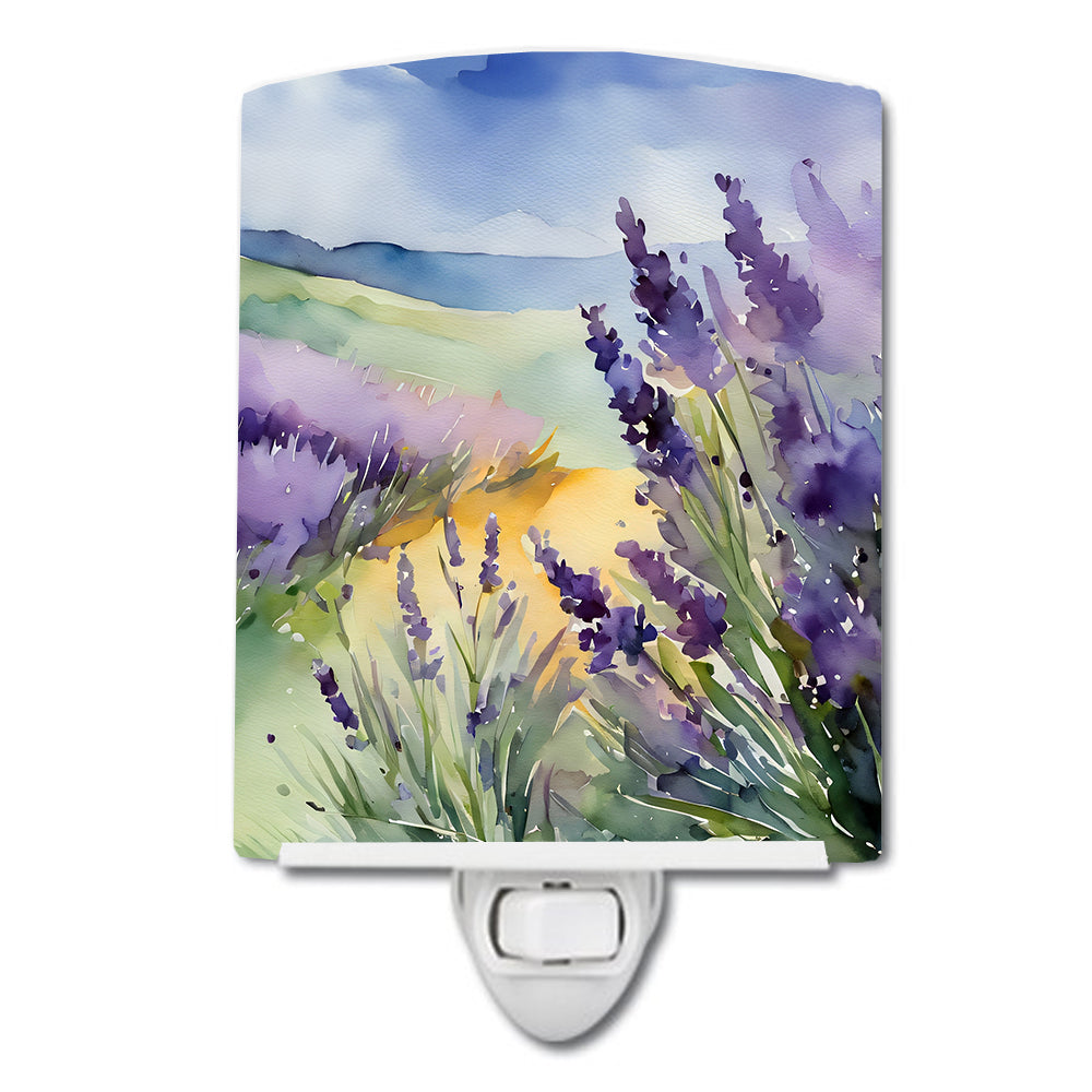 Buy this Lavender in Watercolor Ceramic Night Light