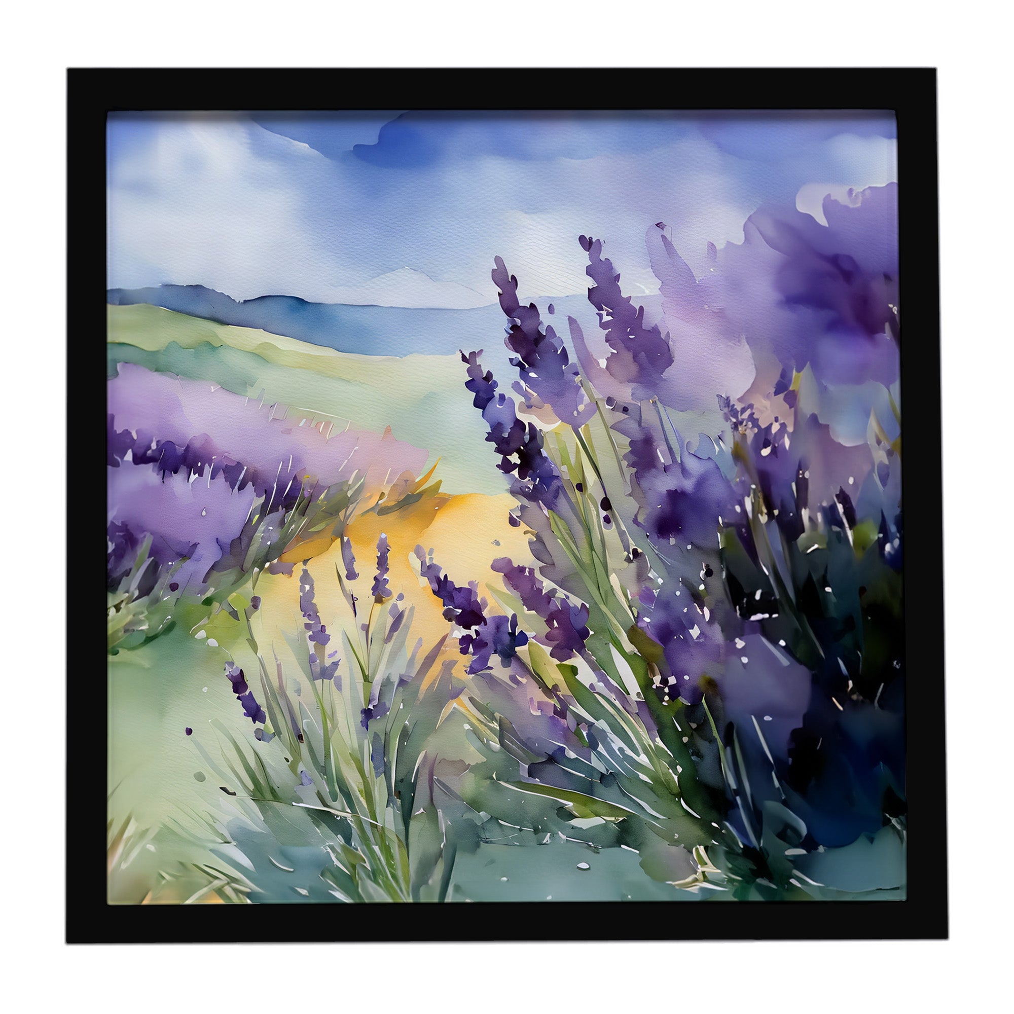 Caroline's Treasures Lavender in Watercolor Framed Metal Print