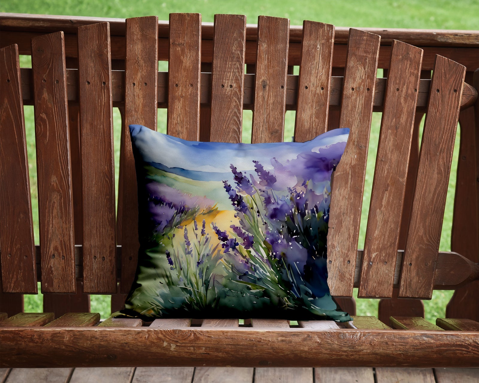 Caroline's Treasures Lavender in Watercolor Throw Pillow - 14x14 Decorative Pillow – Art for Your Home & Patio