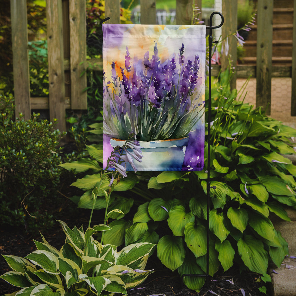 Lavender in Watercolor Garden Flag