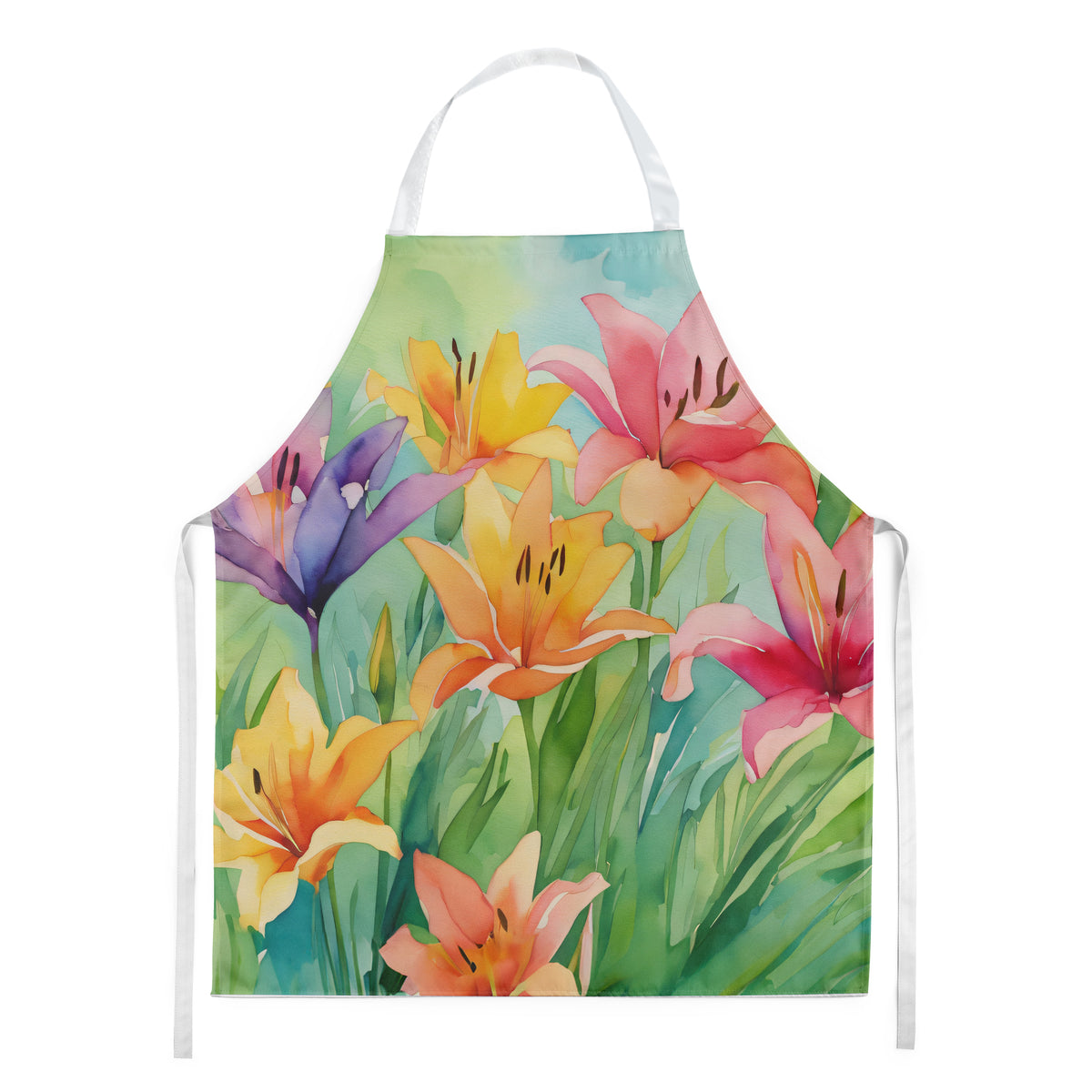 Buy this Lilies in Watercolor Apron