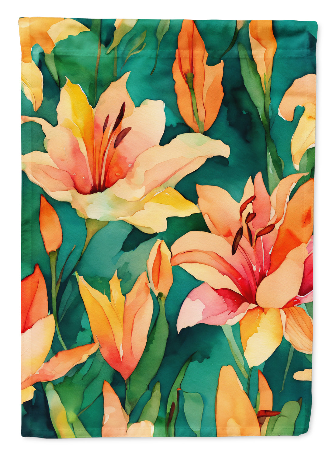 Buy this Lilies in Watercolor Garden Flag