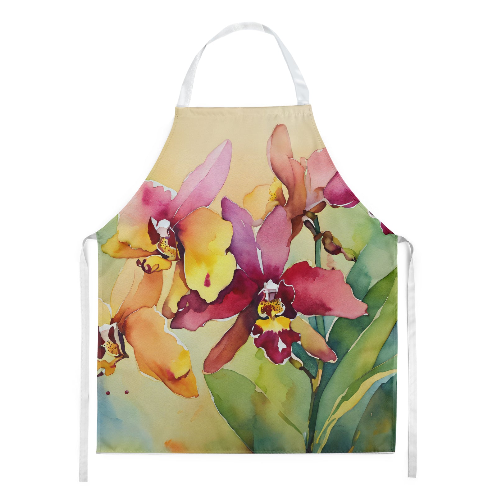 Buy this Orchids in Watercolor Apron