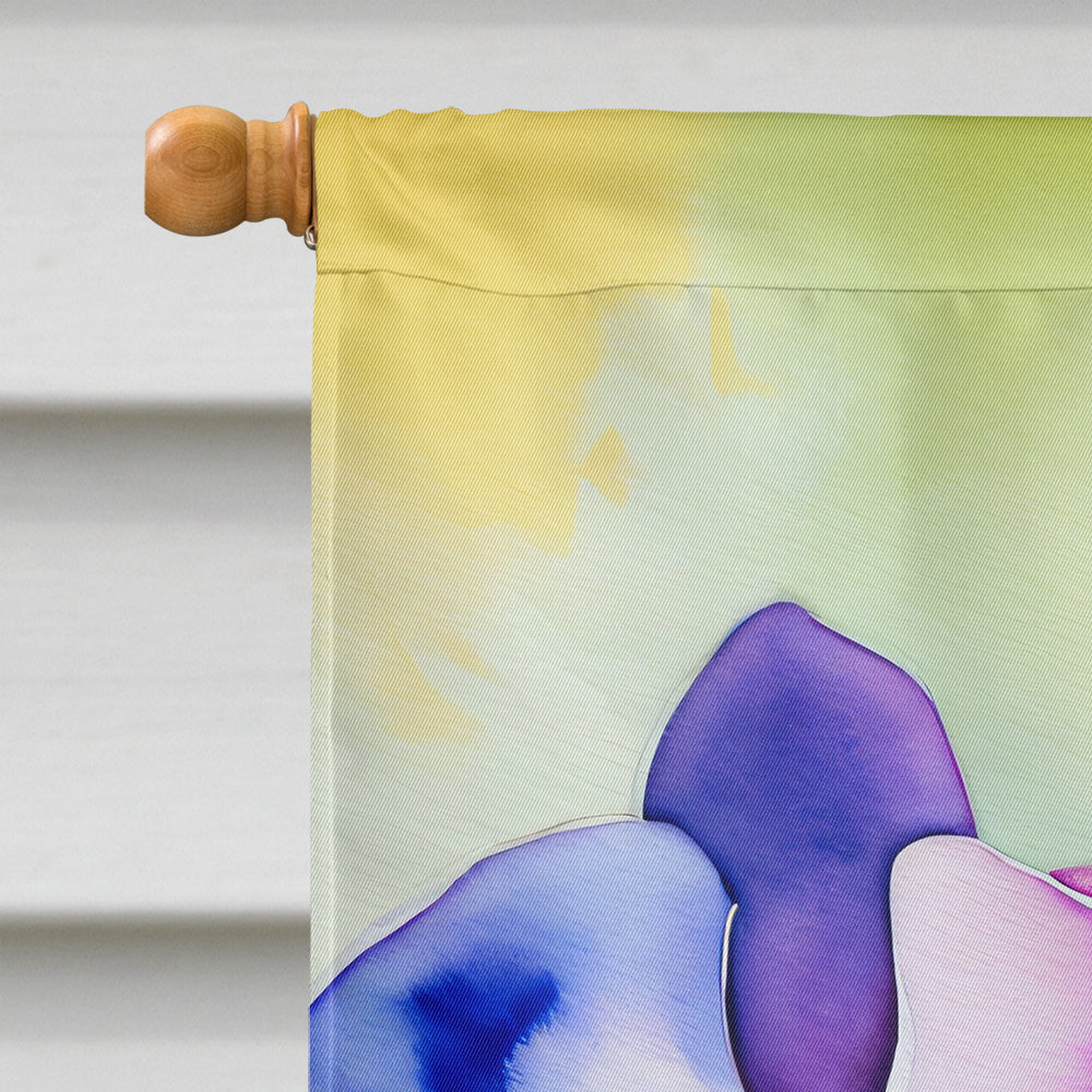 Orchids in Watercolor House Flag