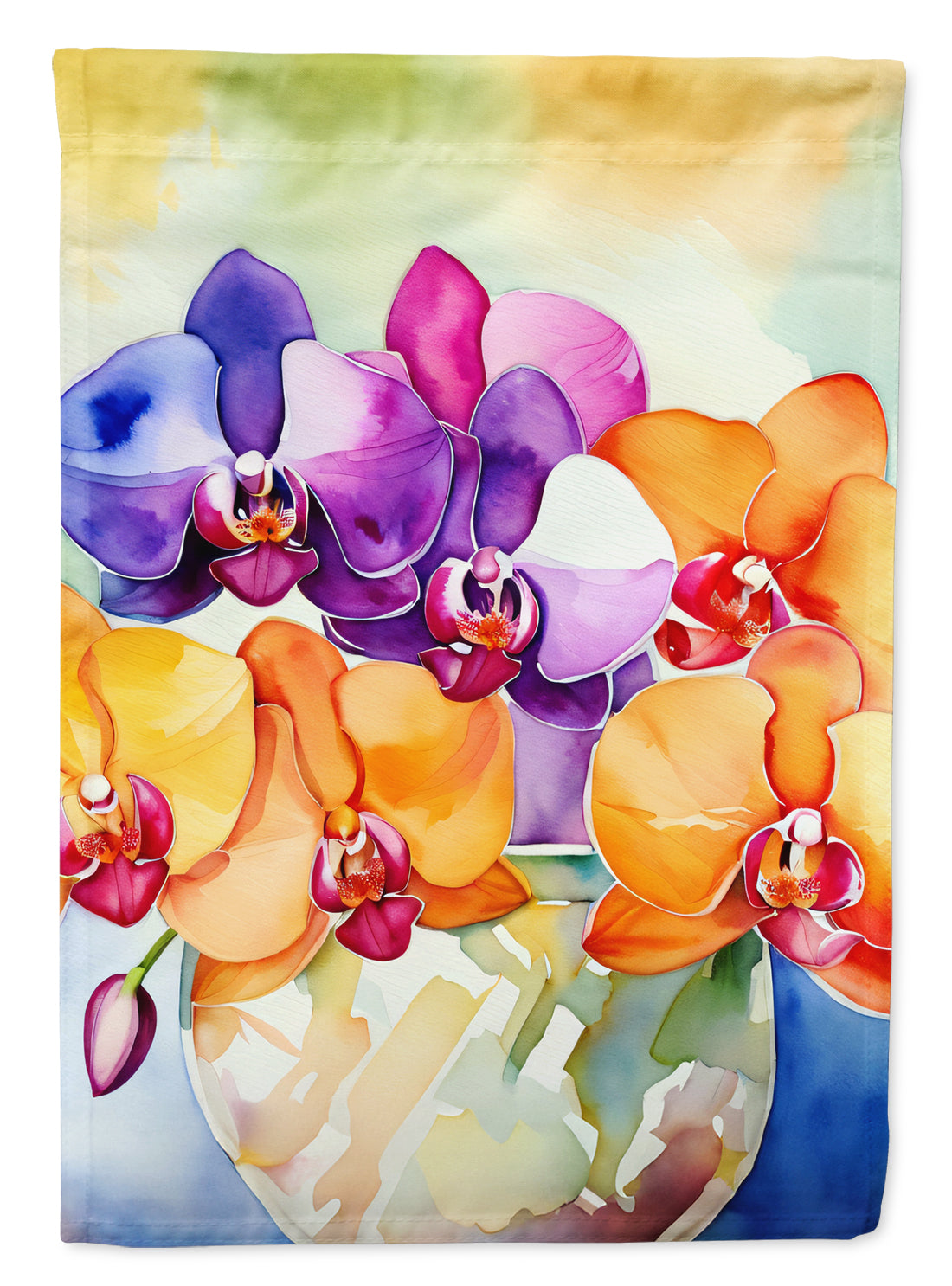 Buy this Orchids in Watercolor Garden Flag
