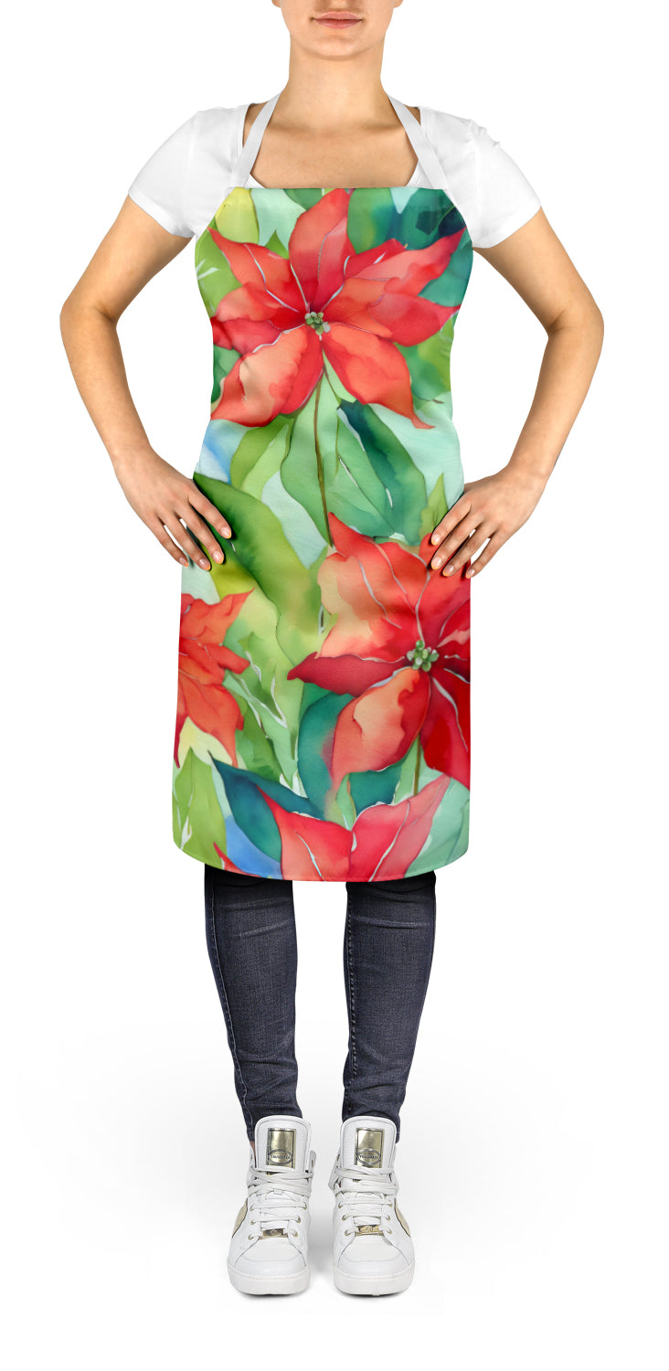 Buy this Poinsettias in Watercolor Apron