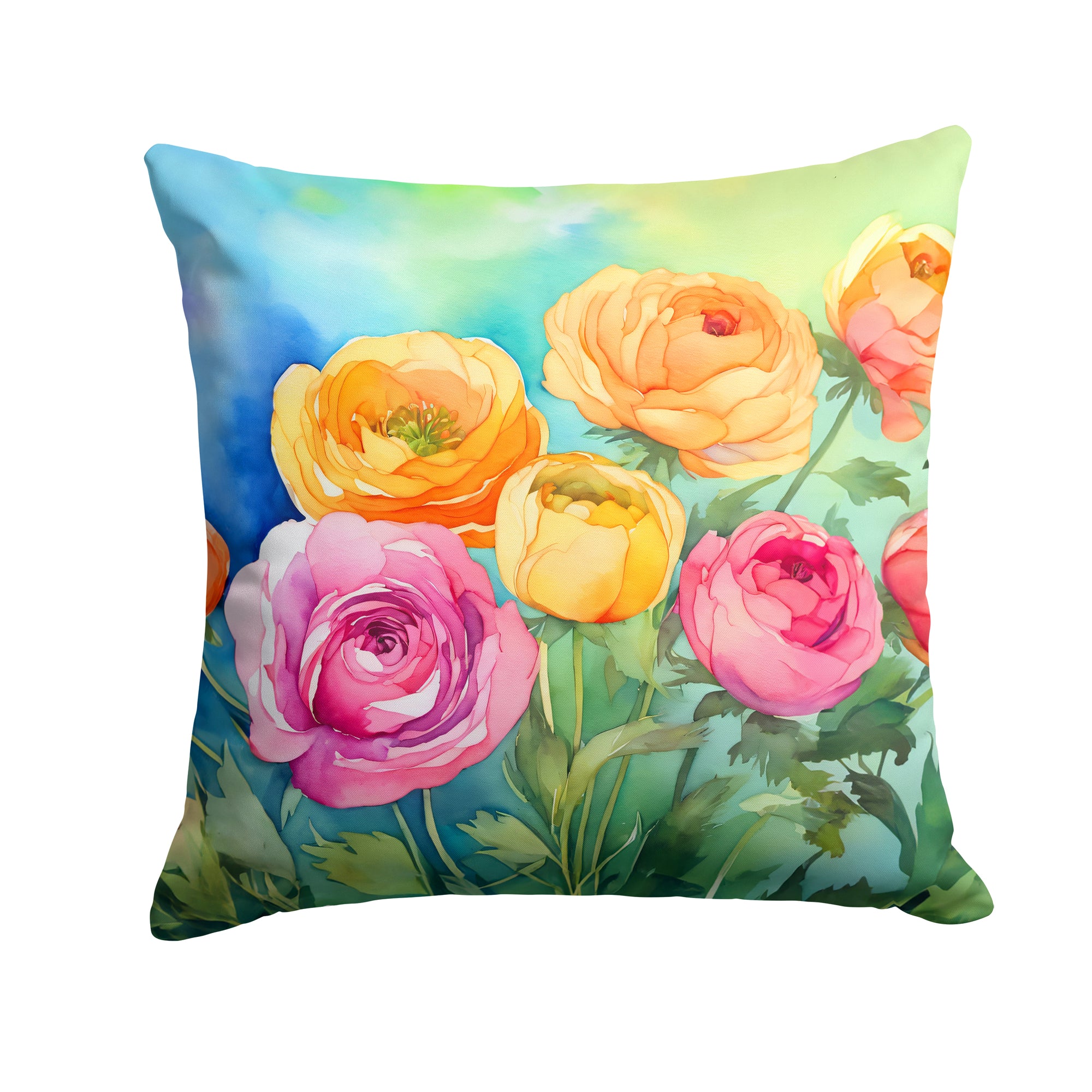 Buy this Ranunculus in Watercolor Throw Pillow