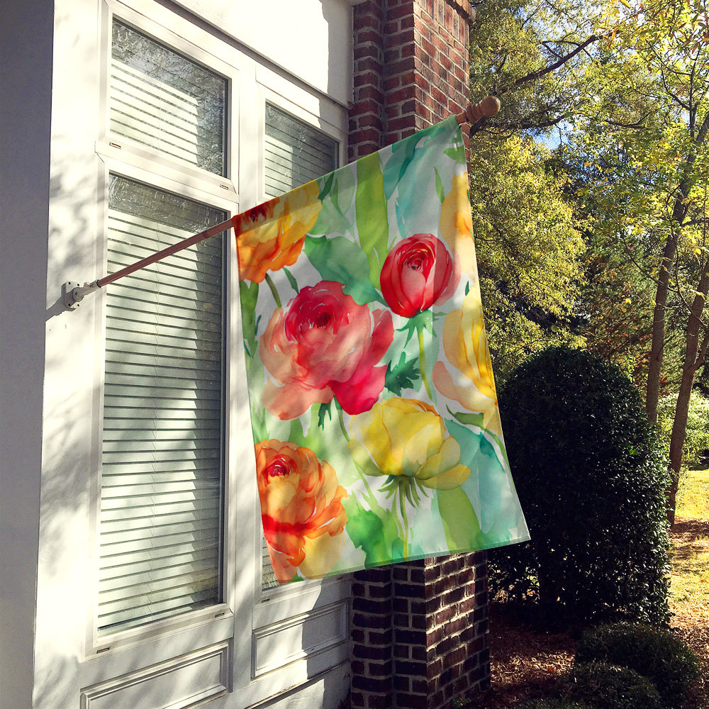 Buy this Ranunculus in Watercolor House Flag
