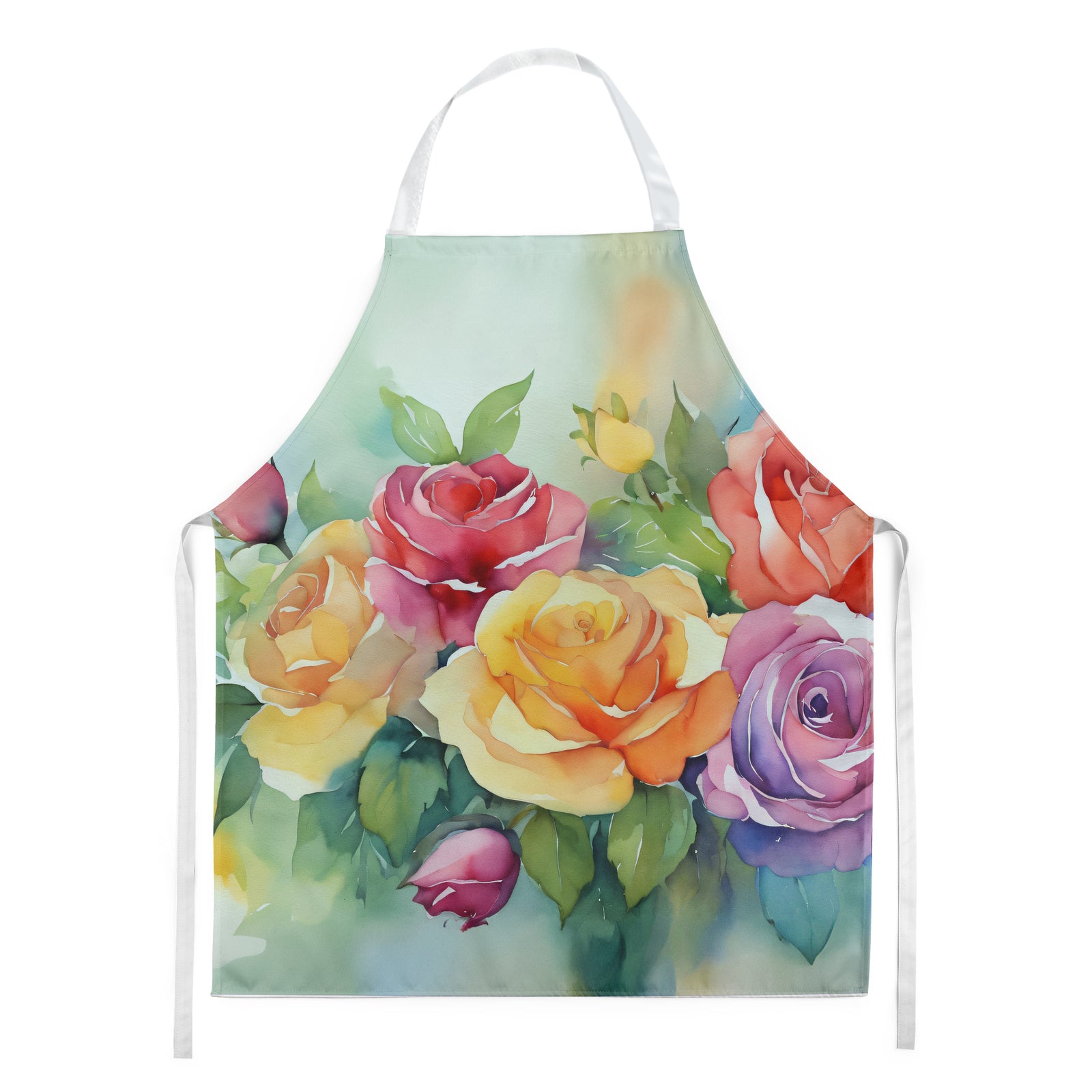 Buy this Roses in Watercolor Apron