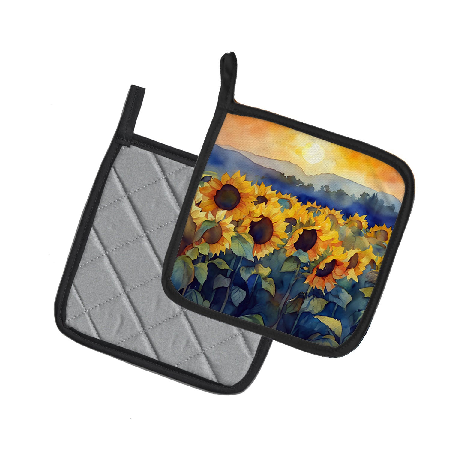Buy this Sunflowers in Watercolor Pair of Pot Holders