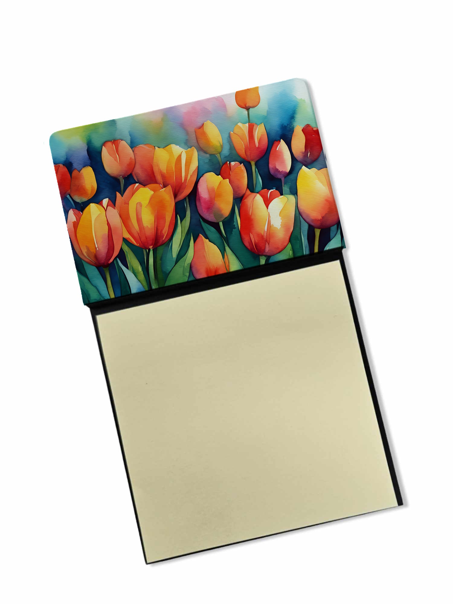 Buy this Tulips in Watercolor Sticky Note Holder