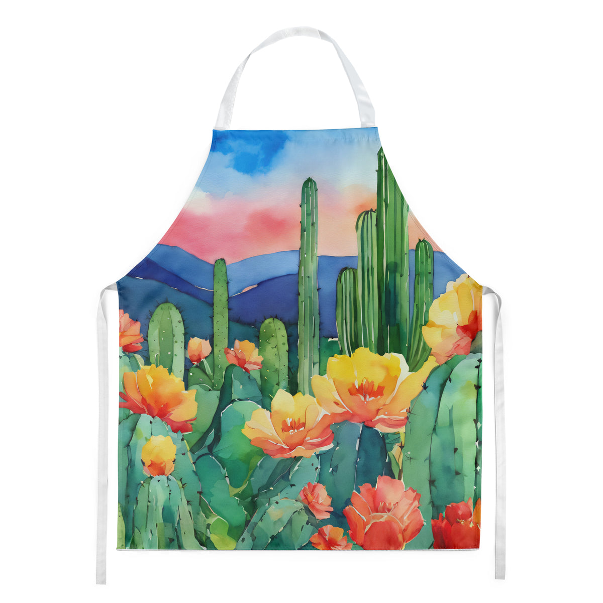 Buy this Arizona Saguaro Cactus Blossom in Watercolor Apron