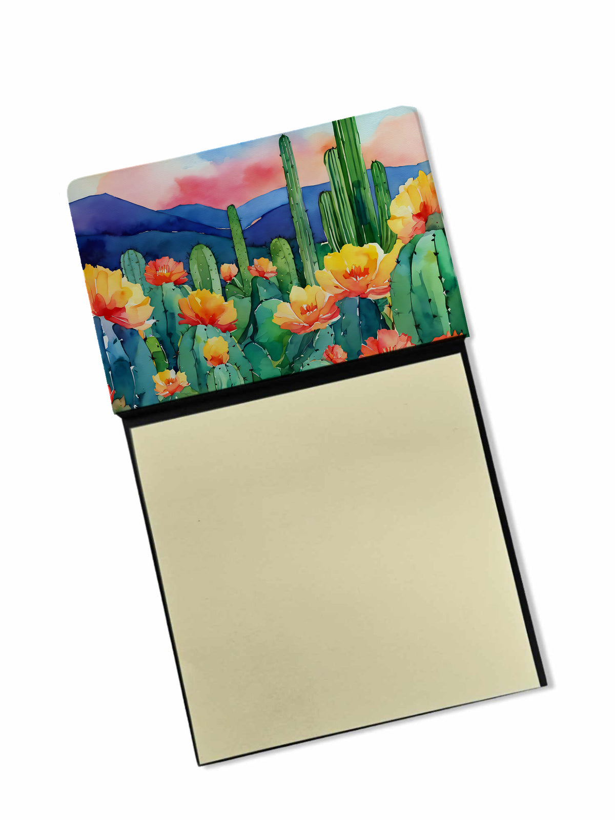 Buy this Arizona Saguaro Cactus Blossom in Watercolor Sticky Note Holder