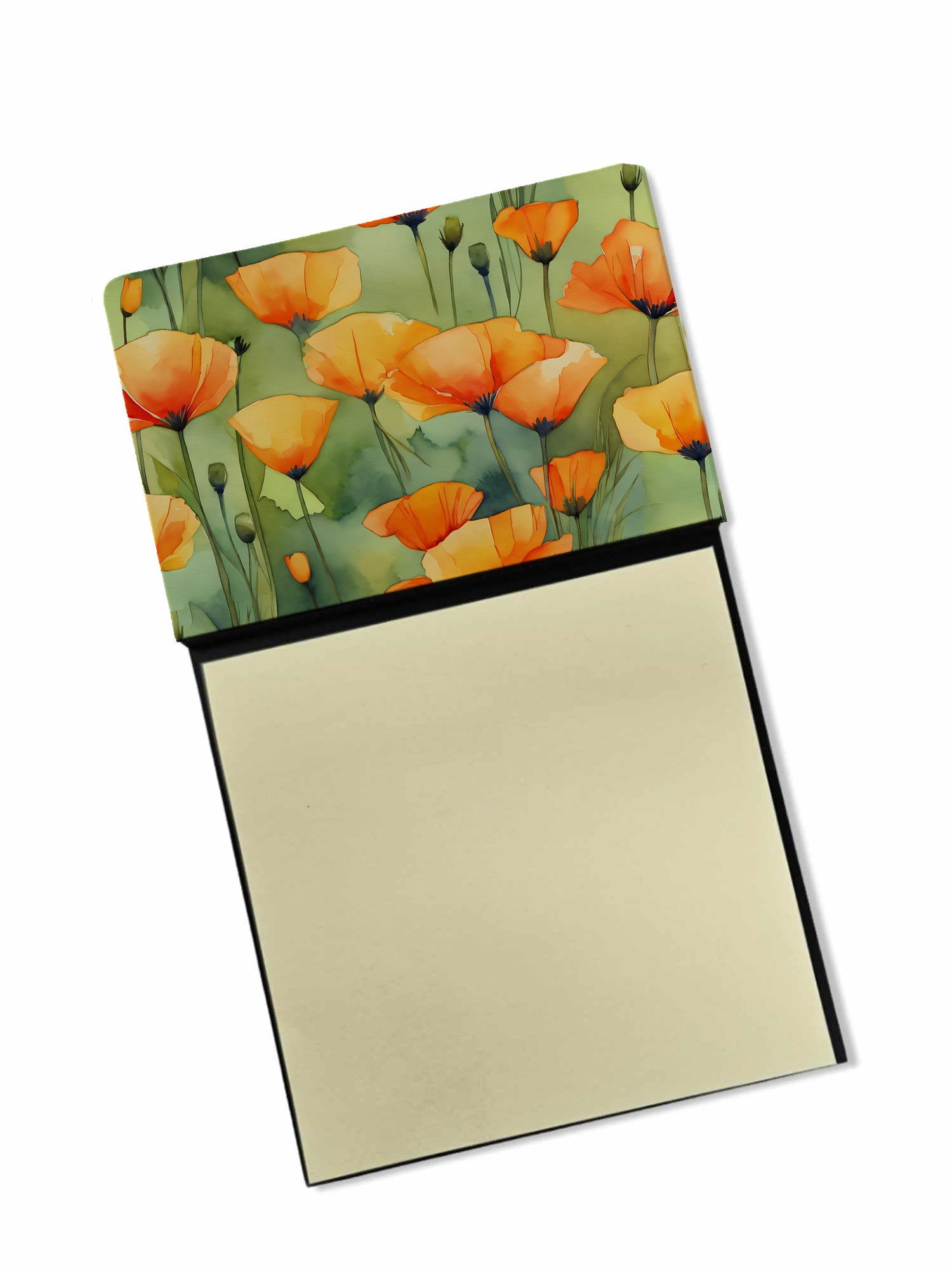 Buy this California California Poppies in Watercolor Sticky Note Holder