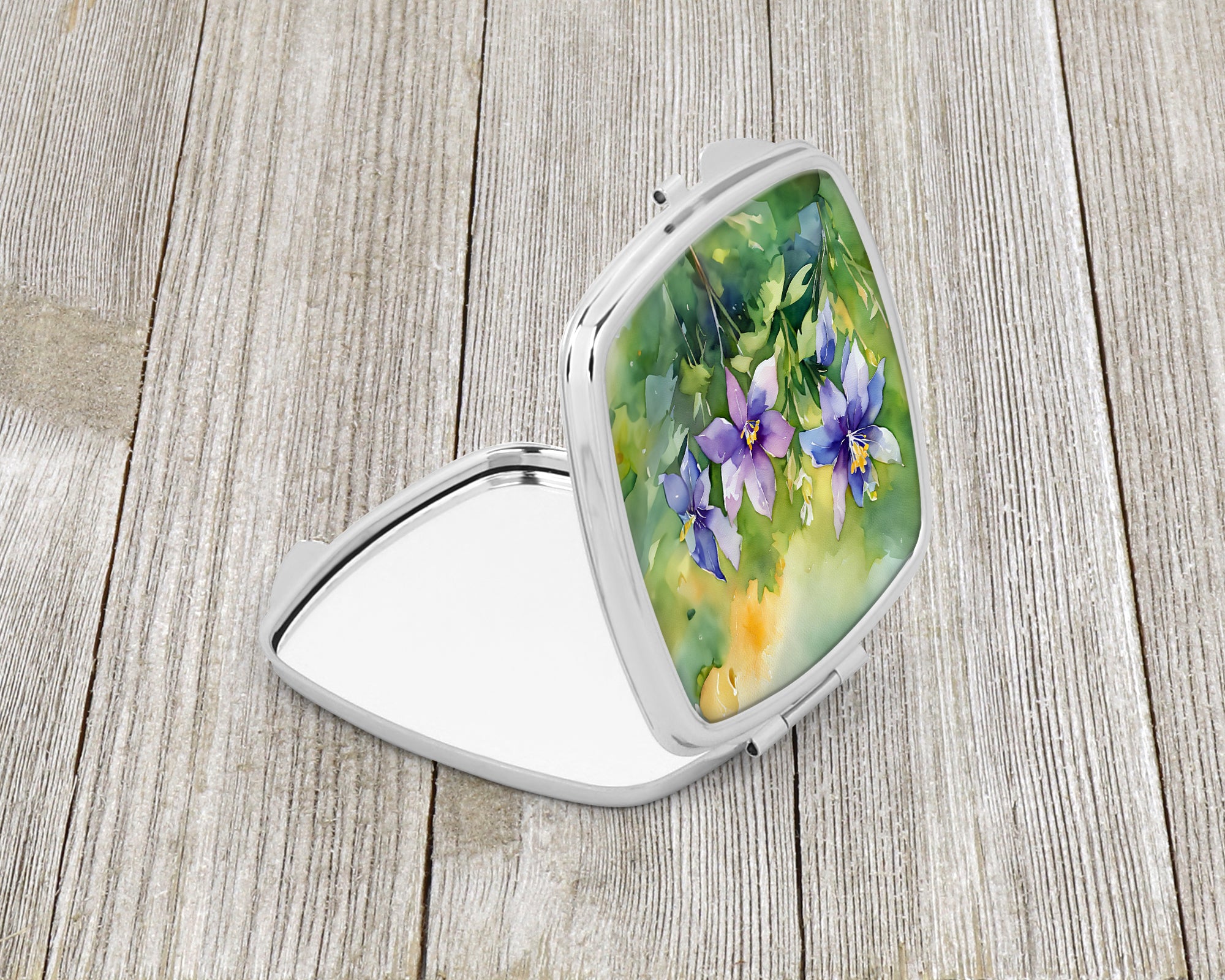 Caroline's Treasures Colorado Rocky Mountain Columbine in Watercolor Compact Mirror