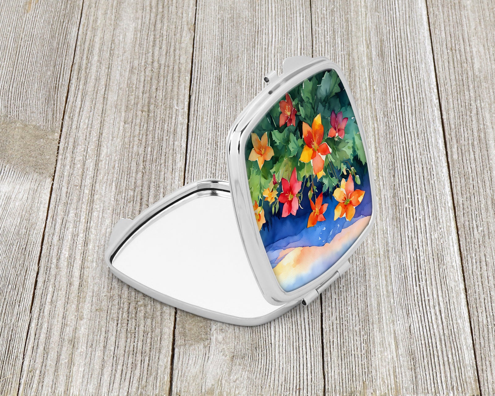 Caroline's Treasures Colorado Rocky Mountain Columbine in Watercolor Compact Mirror
