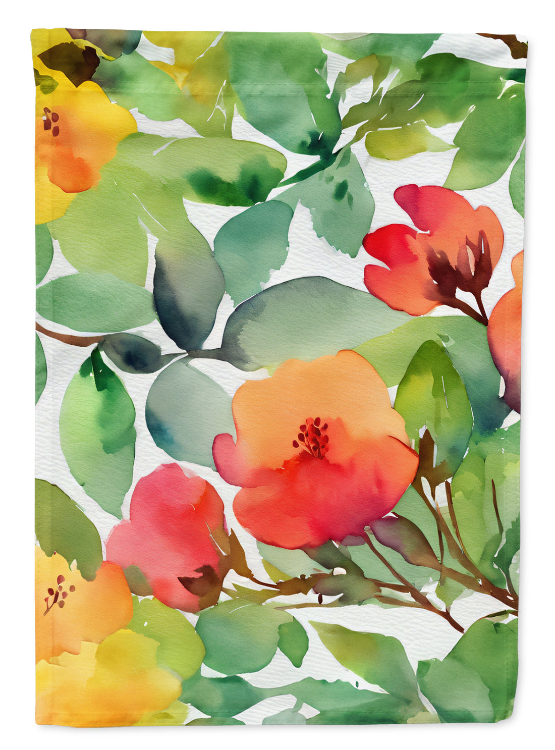 Buy this Connecticut Mountain Laurels in Watercolor House Flag