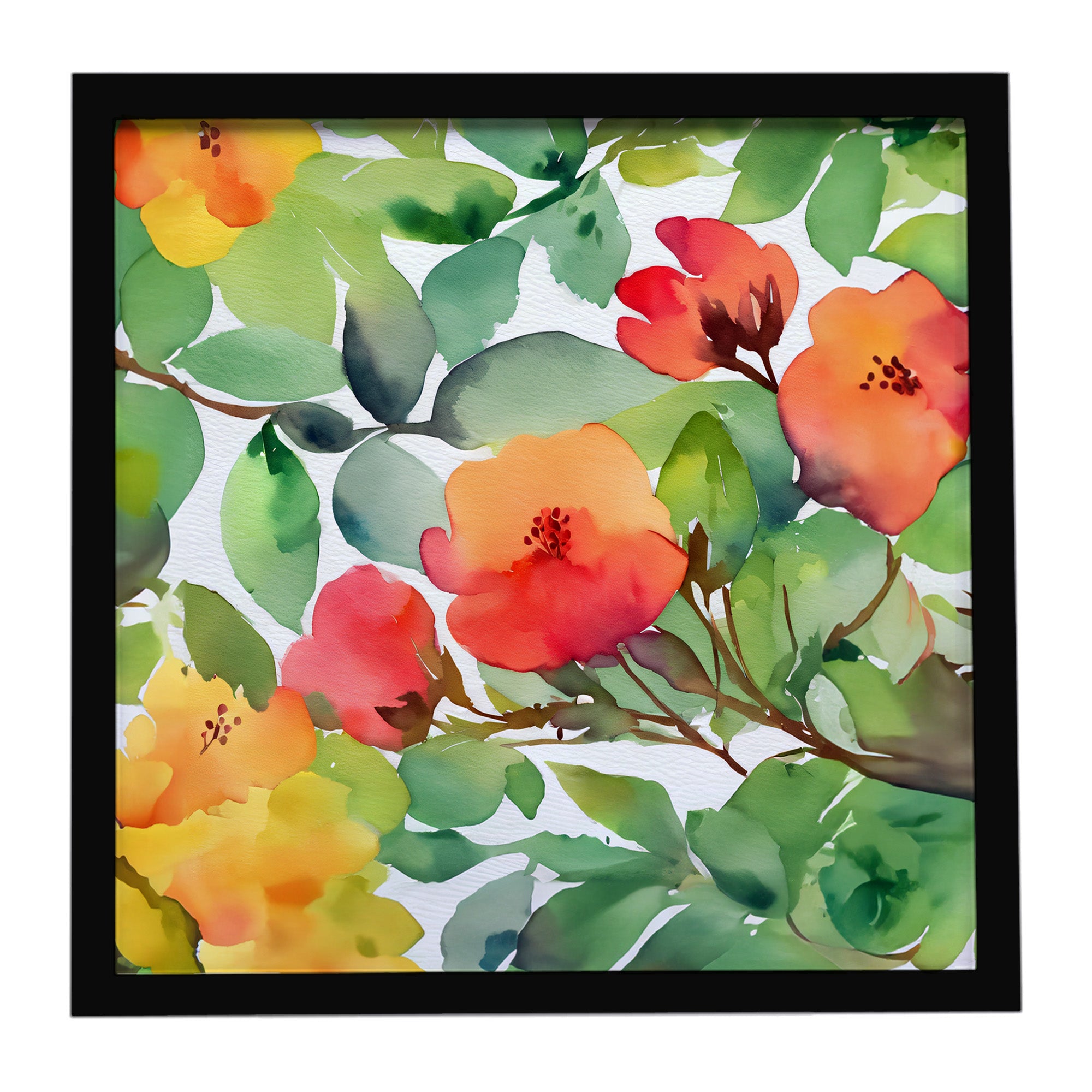Caroline's Treasures Connecticut Mountain Laurels in Watercolor Framed Metal Print