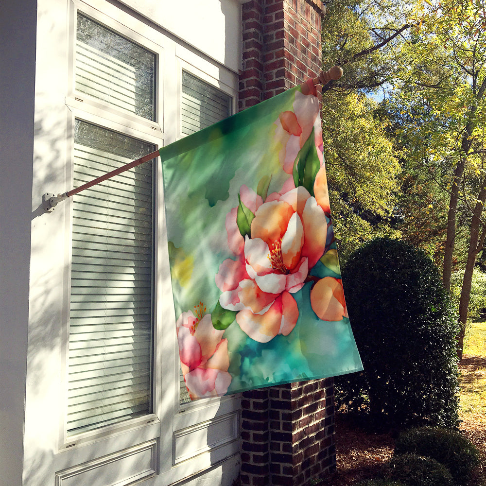Buy this Delaware Peach Blossom in Watercolor House Flag