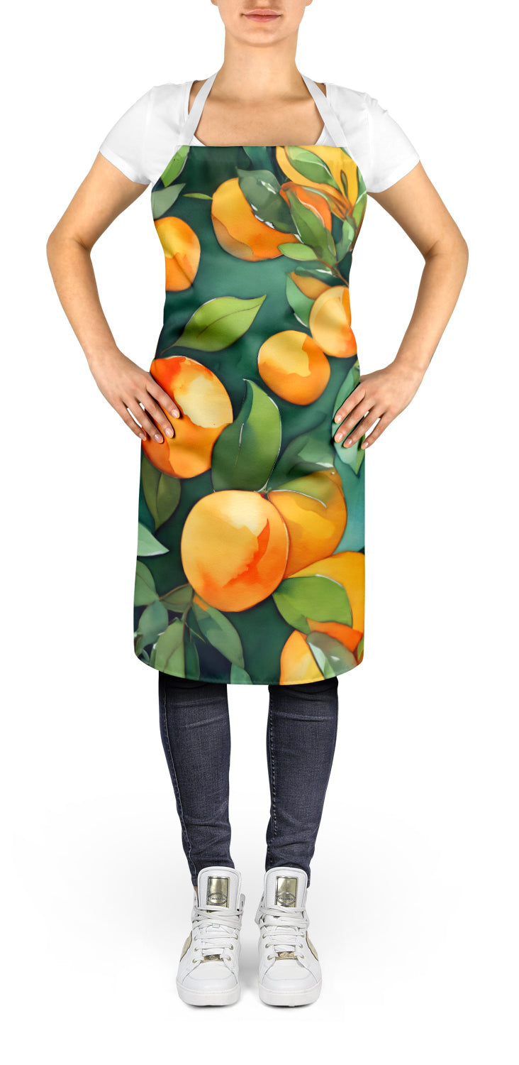 Caroline's Treasures Florida Orange Blossom in Watercolor Apron – Artist-Designed Kitchen, BBQ & Craft Apron