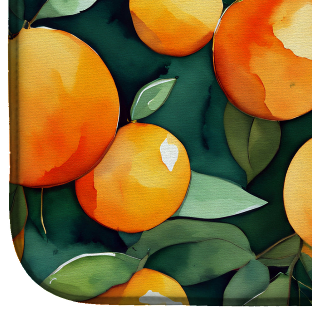 Caroline's Treasures Florida Orange Blossom in Watercolor Dish Drying Mat