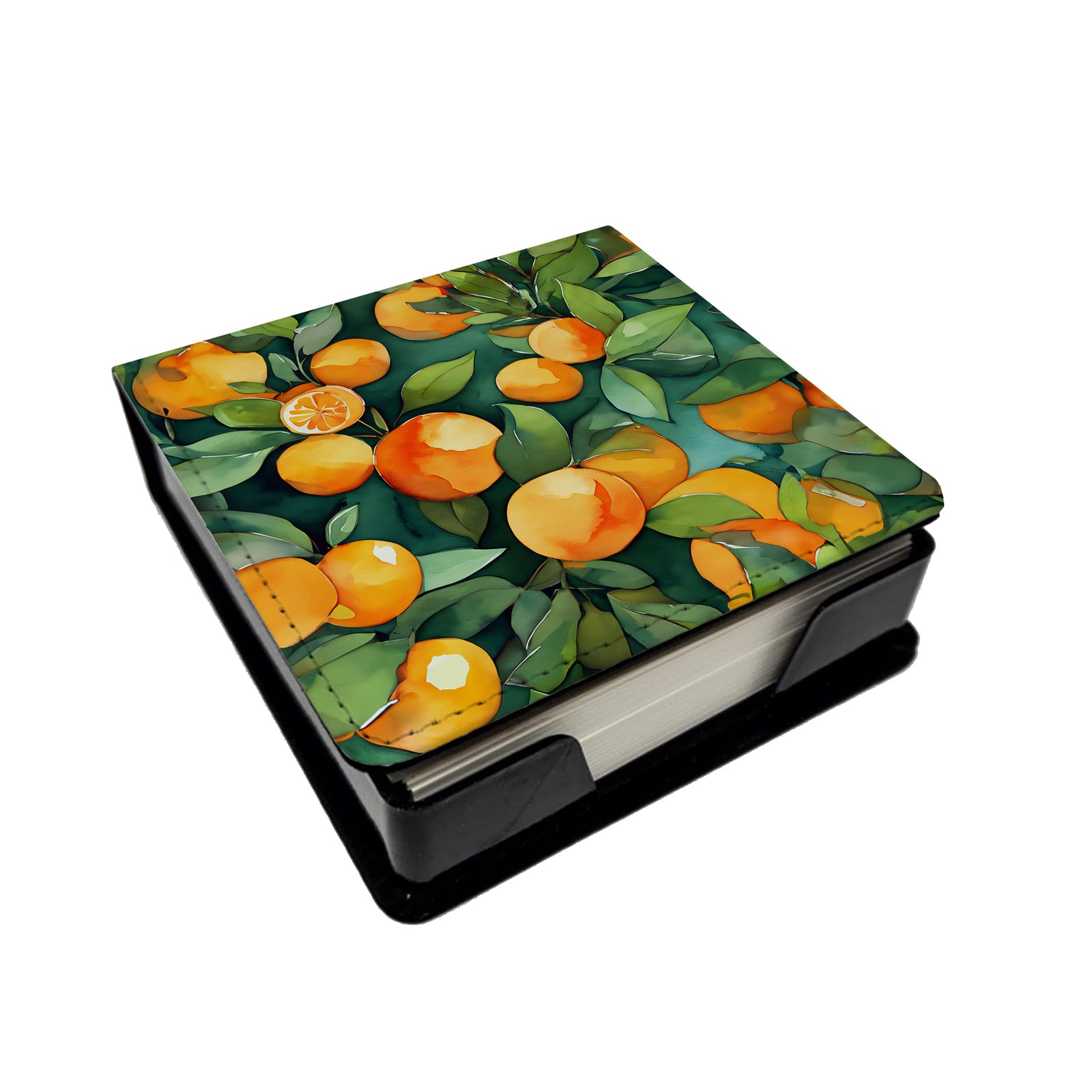 Caroline's Treasures Florida Orange Blossom in Watercolor PU Leather Note Paper Holder