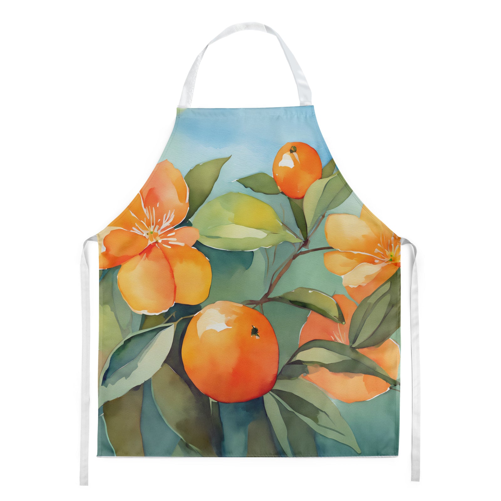 Caroline's Treasures Florida Orange Blossom in Watercolor Apron – Artist-Designed Kitchen, BBQ & Craft Apron